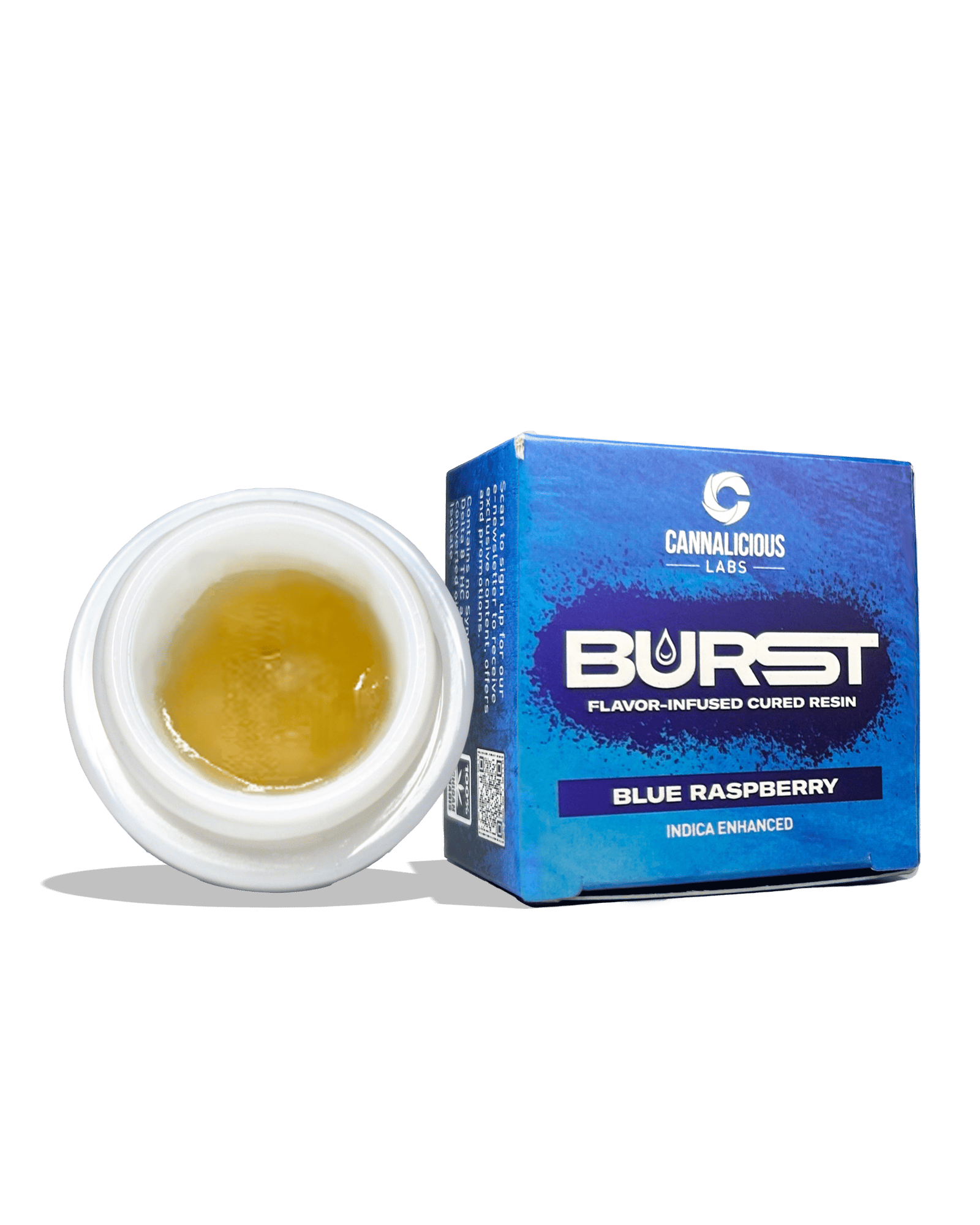 Blue Raspberry Burst Cured Resin 2g