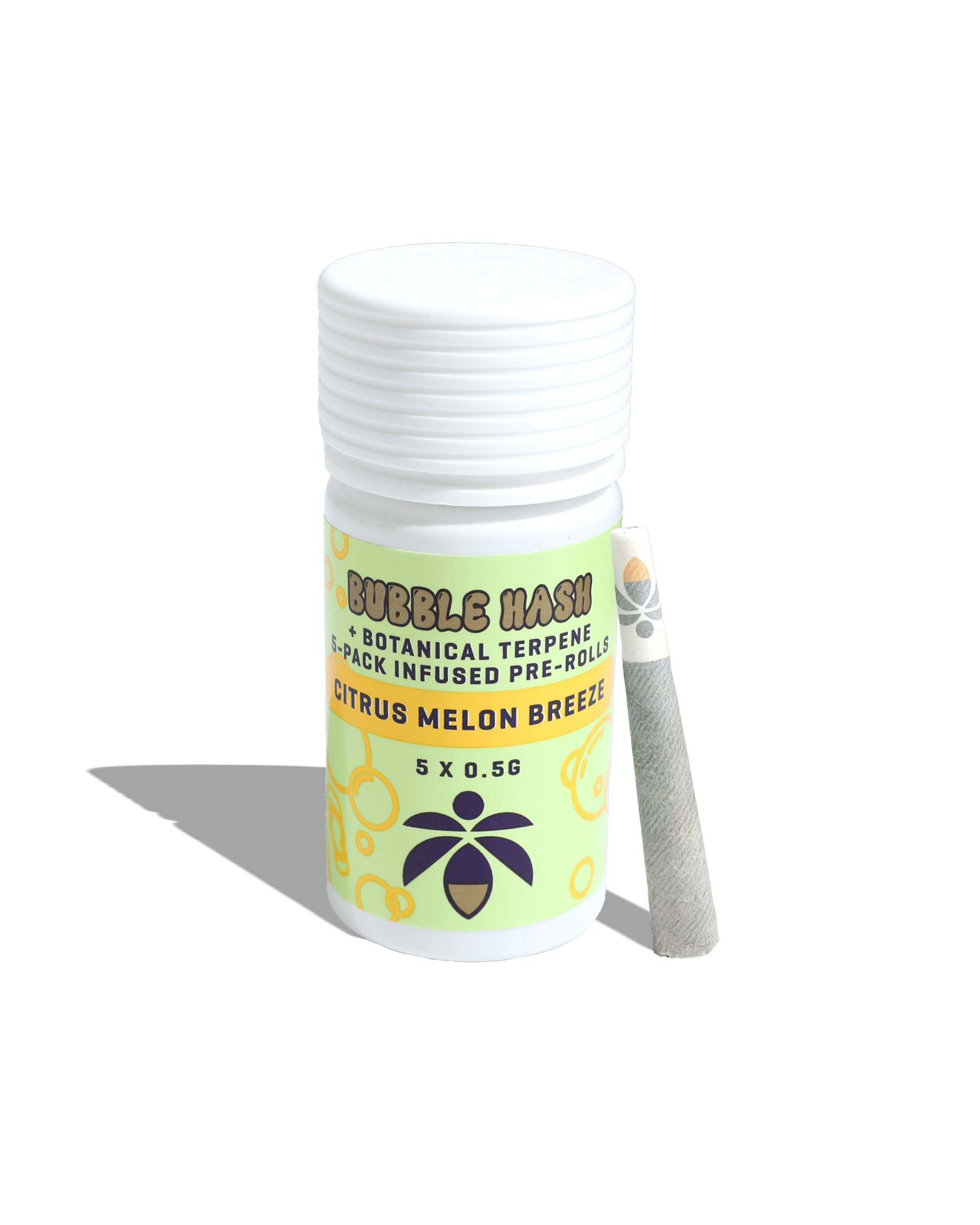 Citrus Melon Breeze Bubble Hash Infused Preroll 5-pack