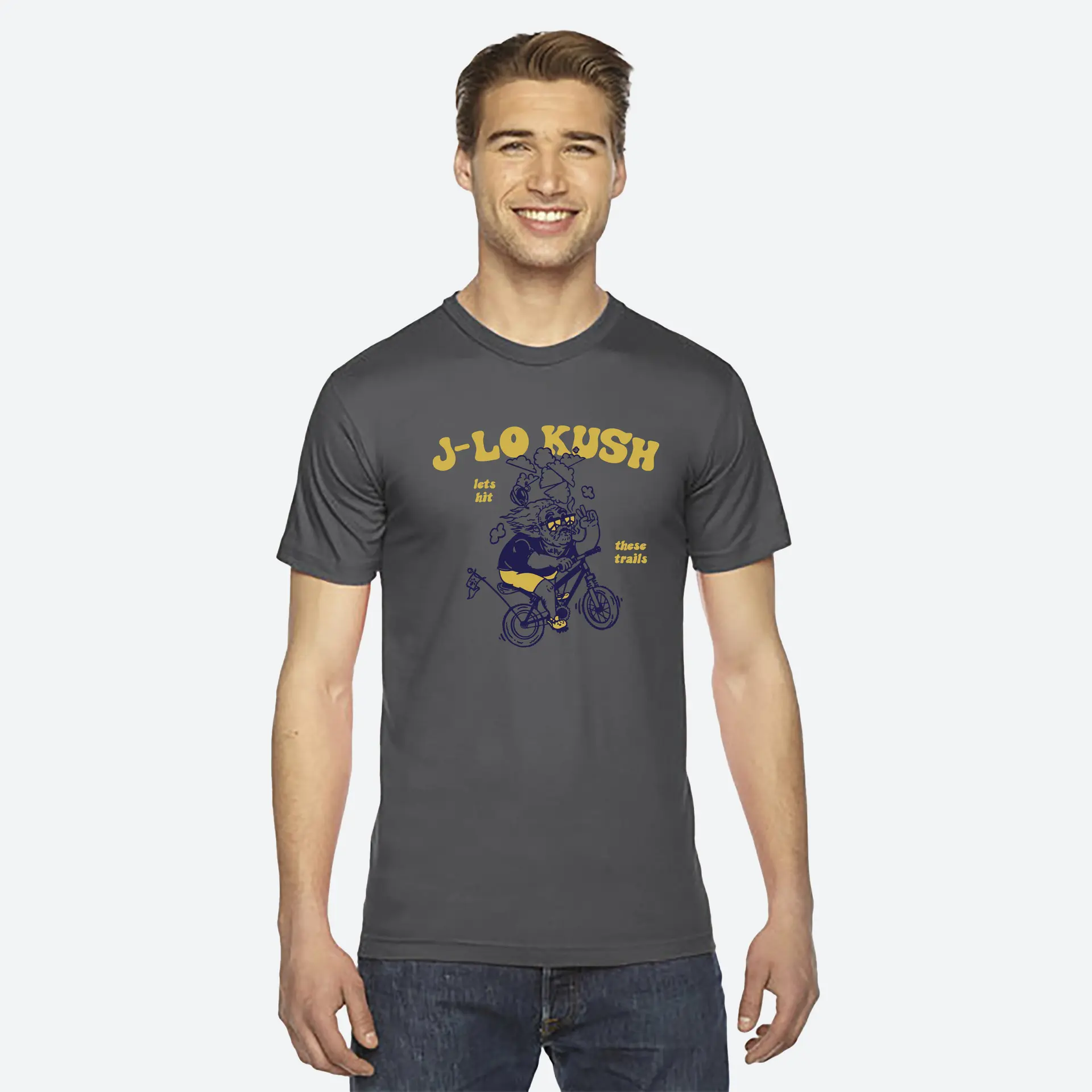 J-Lo Kush Fine Jersey T-shirt - Asphalt (L)