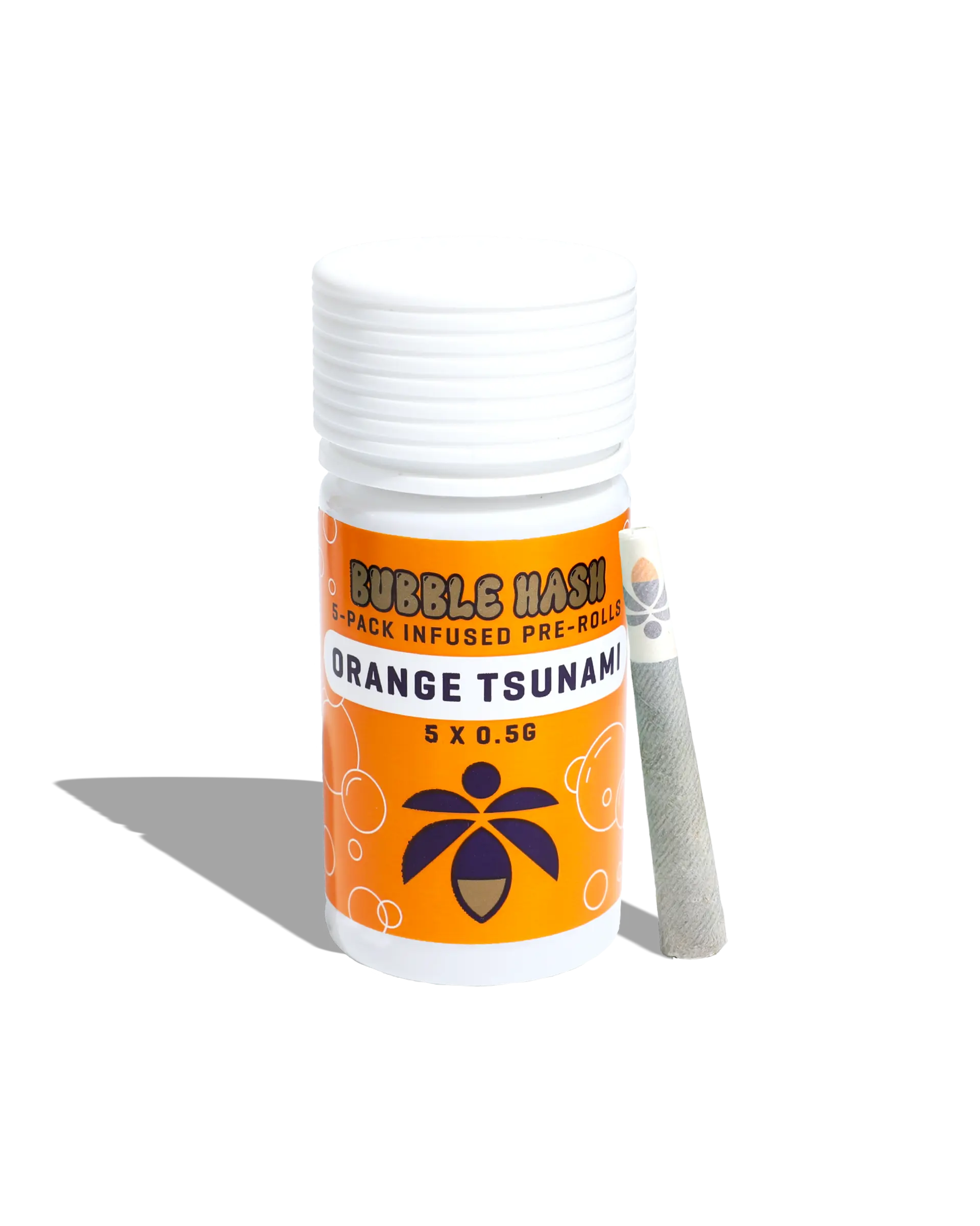 Orange Tsunami Bubble Hash Infused Preroll 5-pack