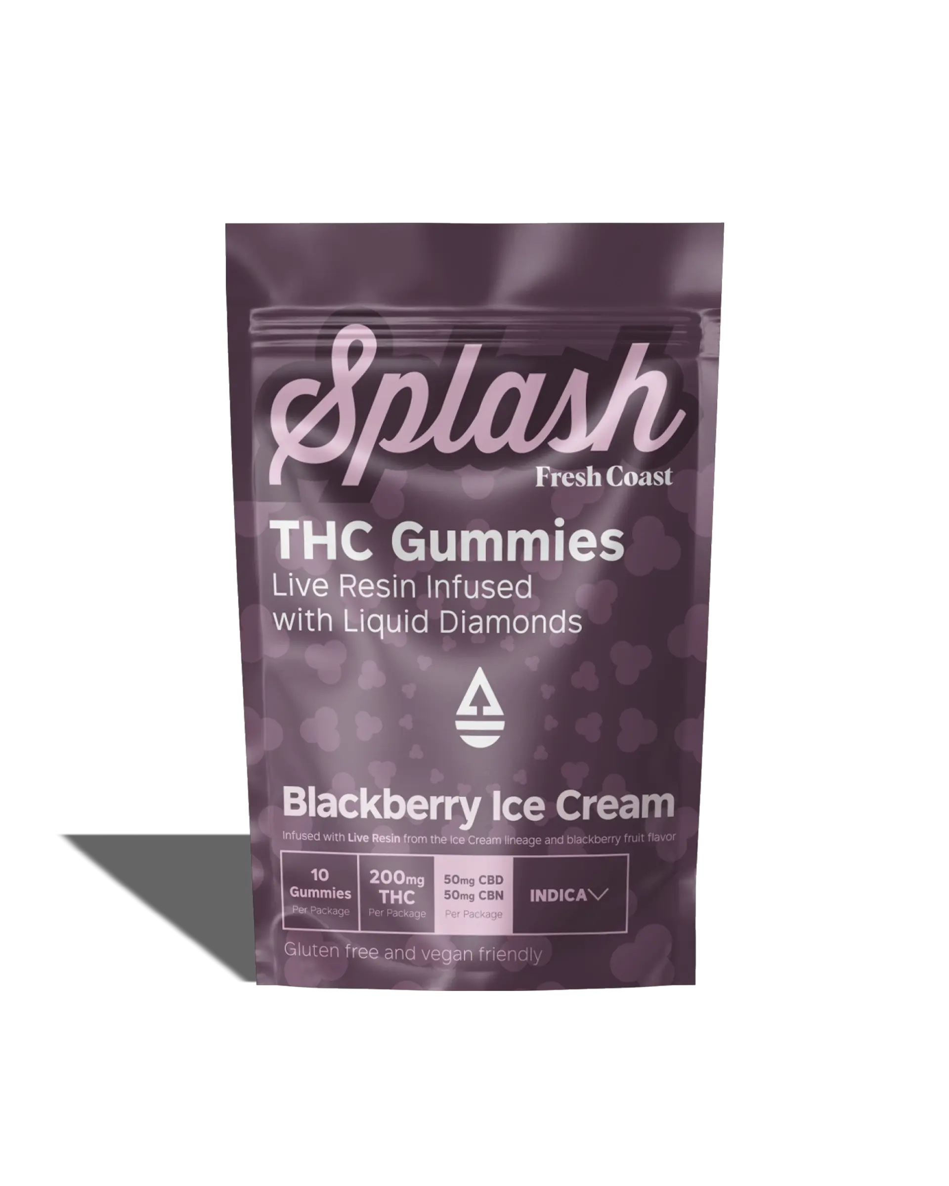 Blackberry + Ice Cream Live Resin Infused Gummies 10x20mg