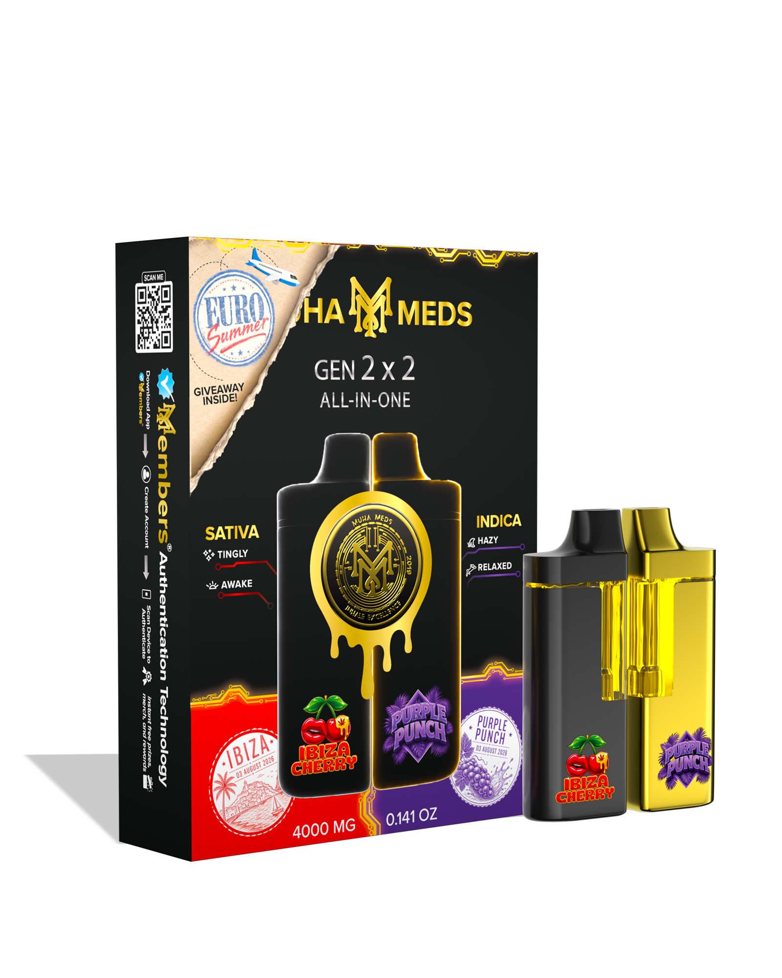 Ibiza Cherry X Purple Punch Magnetic Disposable Cart 4g, 1 of 1