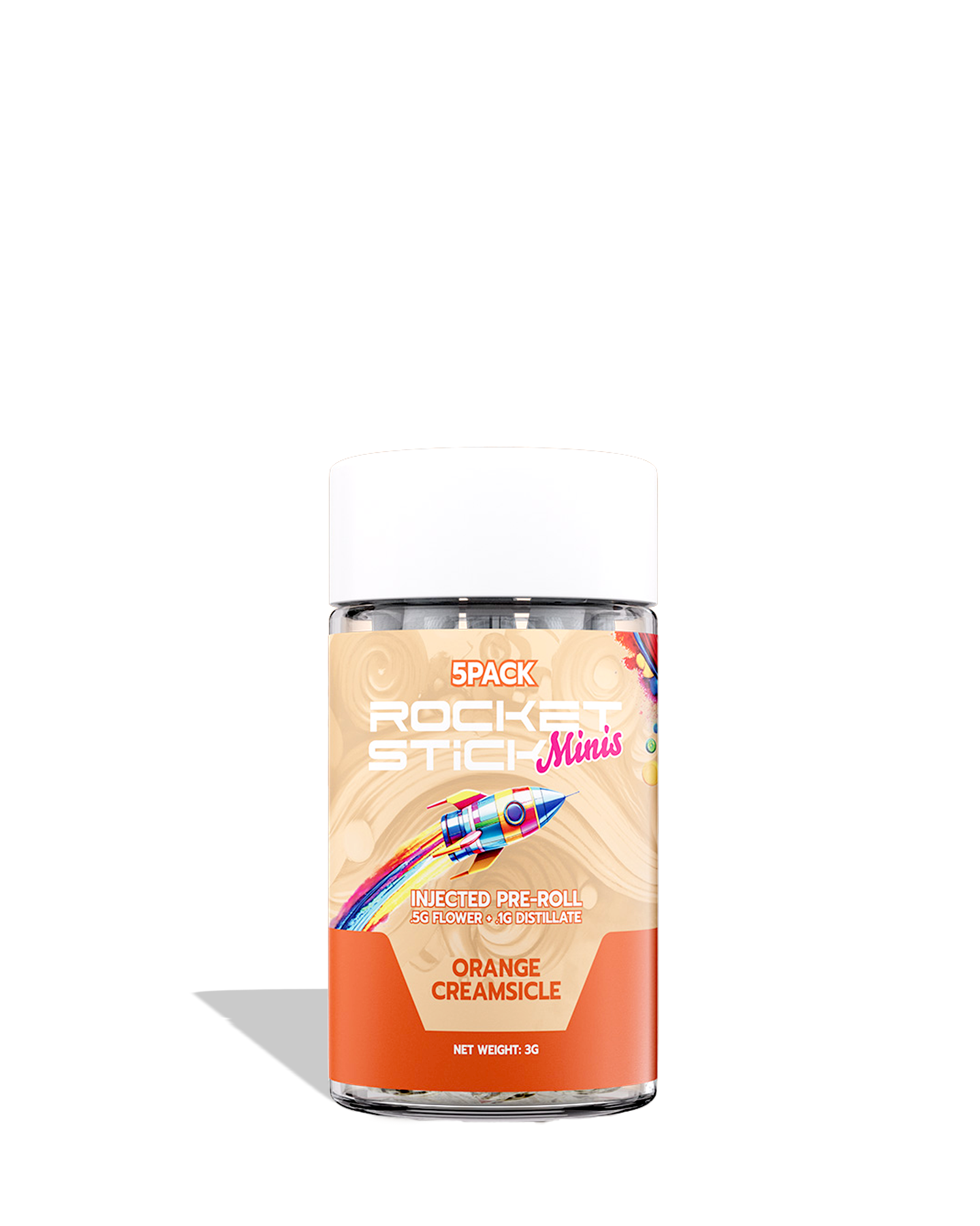 Orange Creamsicle Injected Infused Preroll 5-pack, 1 of 1