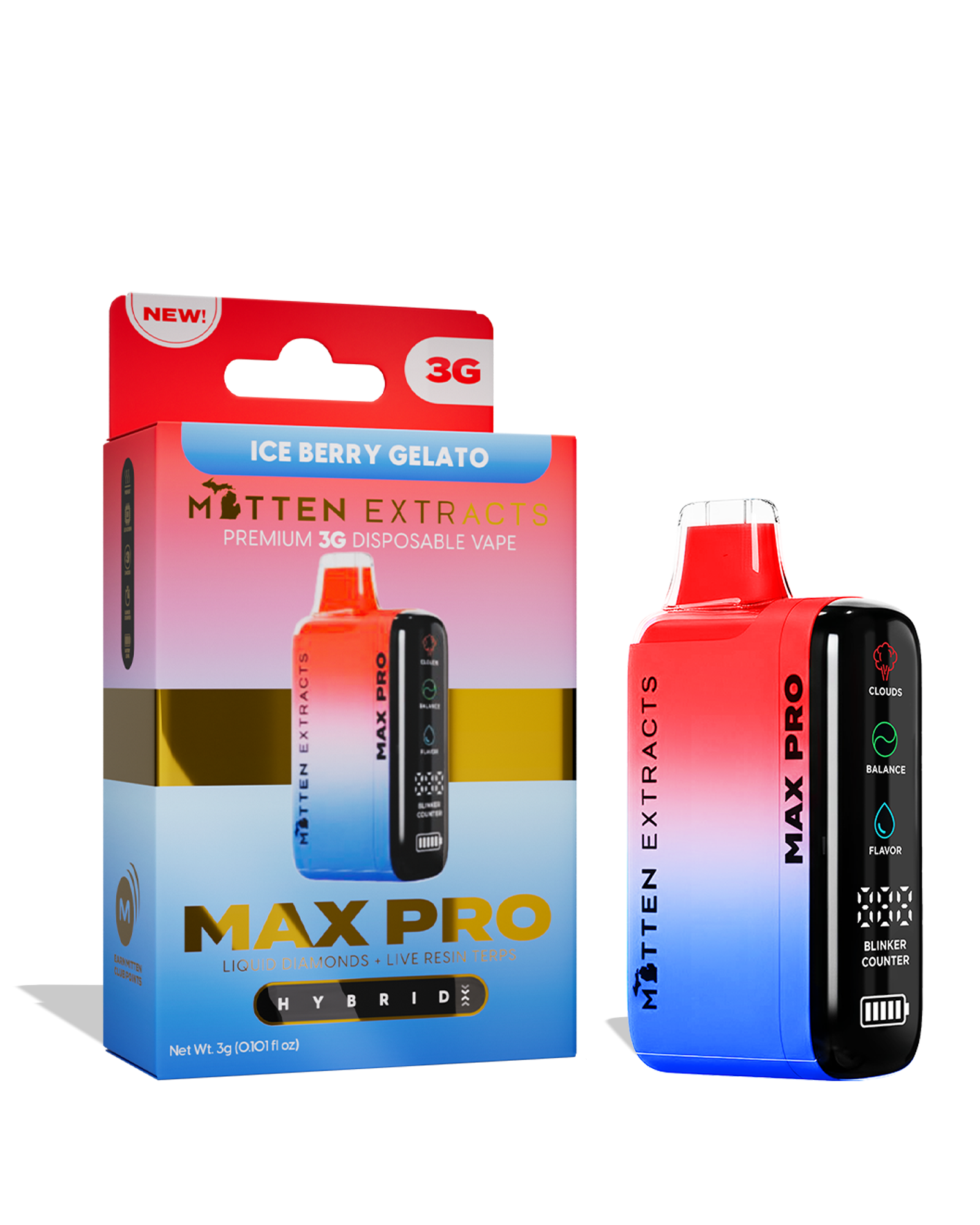 Ice Berry Gelato Max Pro Disposable Cart 3g, 1 of 1