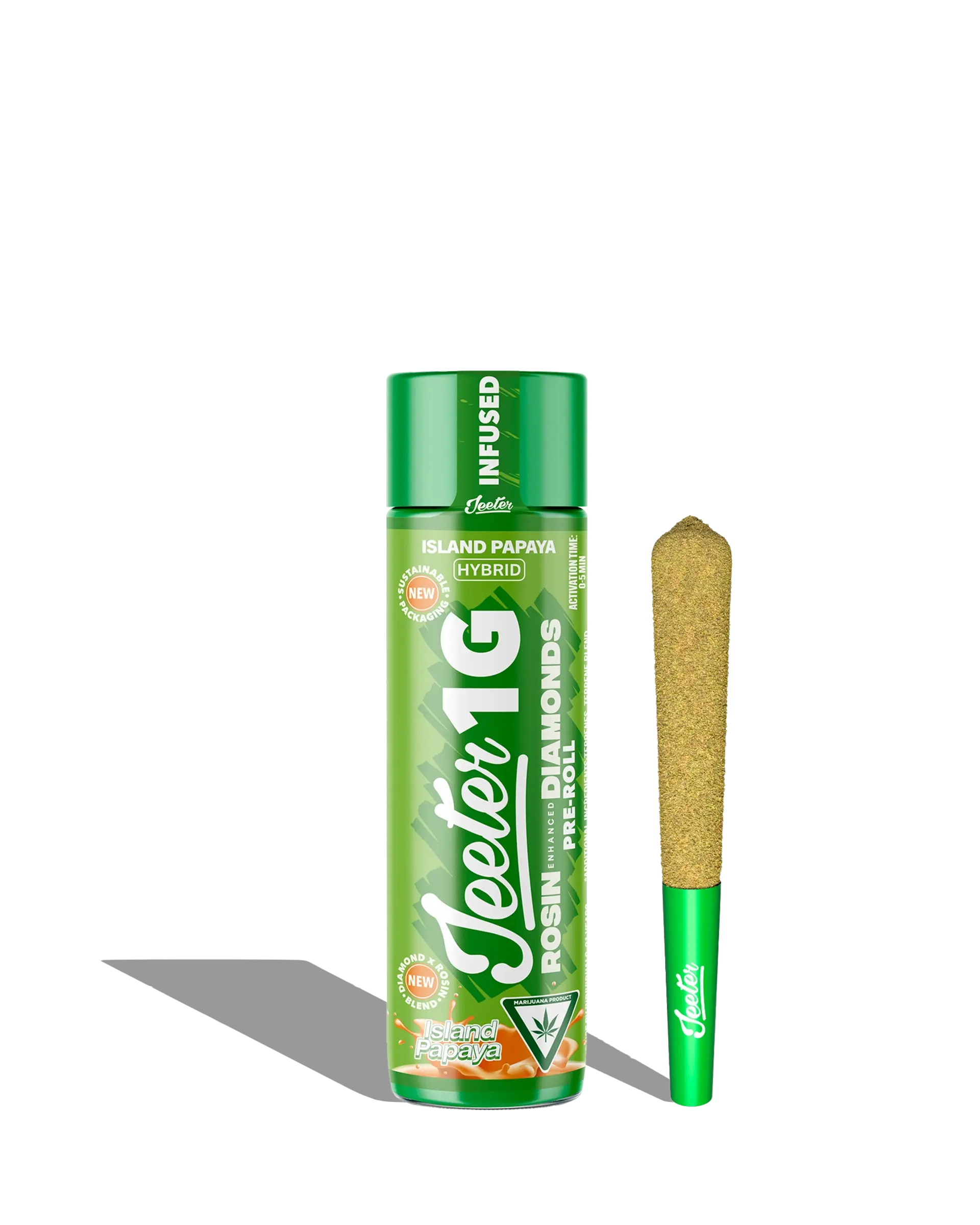 Live Rosin Enhanced Jeeter Island Papaya Infused Preroll 1g