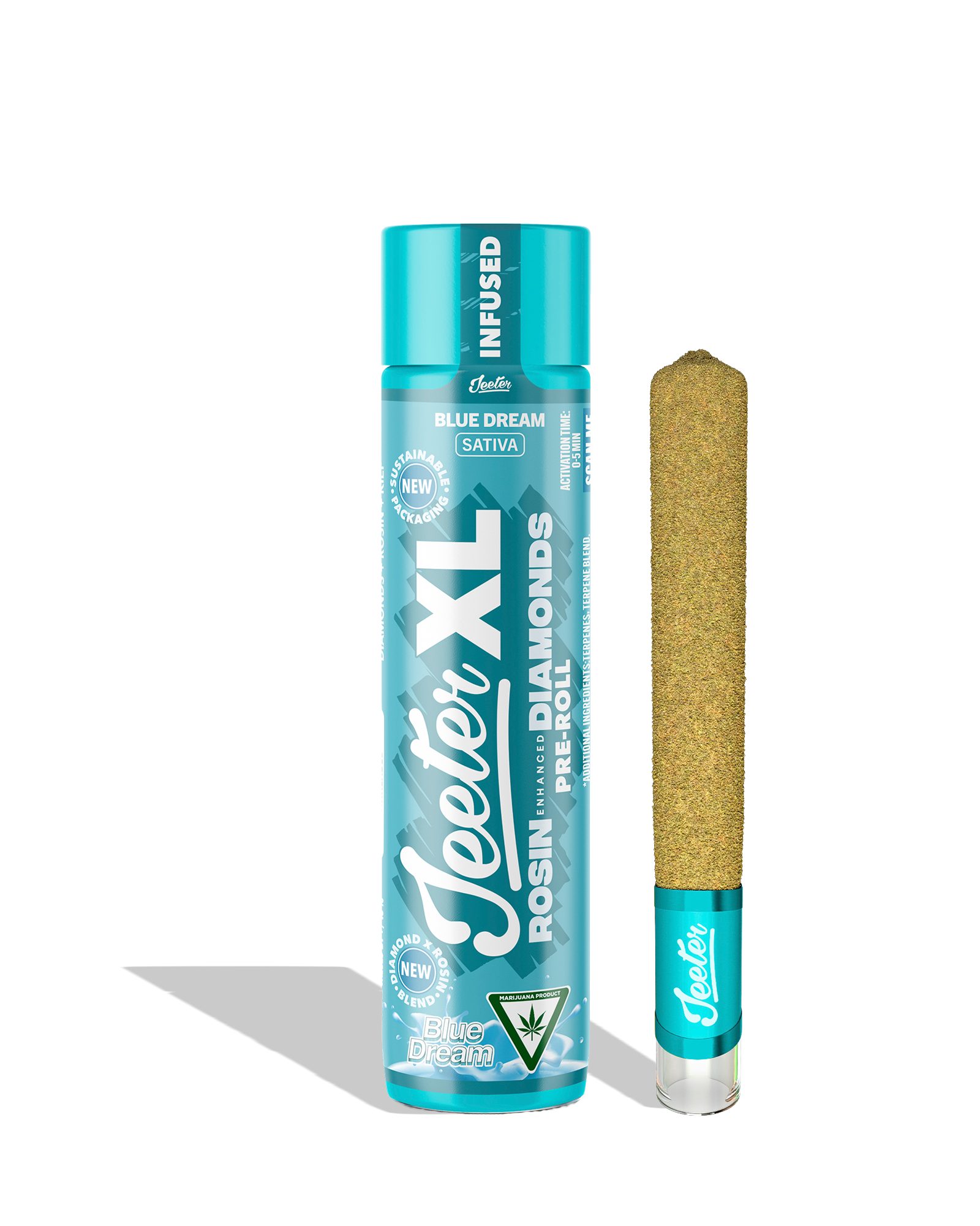Live Rosin Enhanced Jeeter XL Blue Dream Infused Preroll 2g, 1 of 1