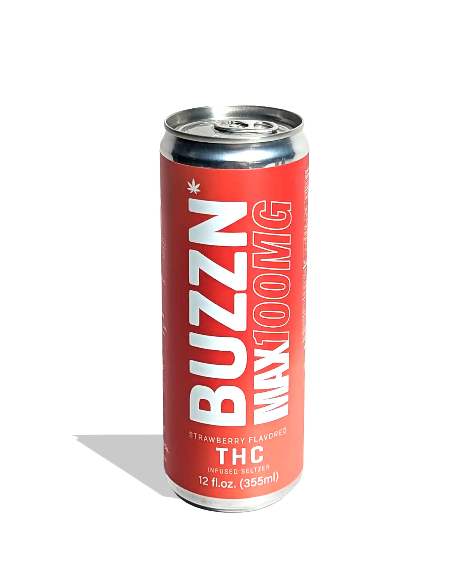 Buzzn Max Strawberry Seltzer 100mg, 1 of 2
