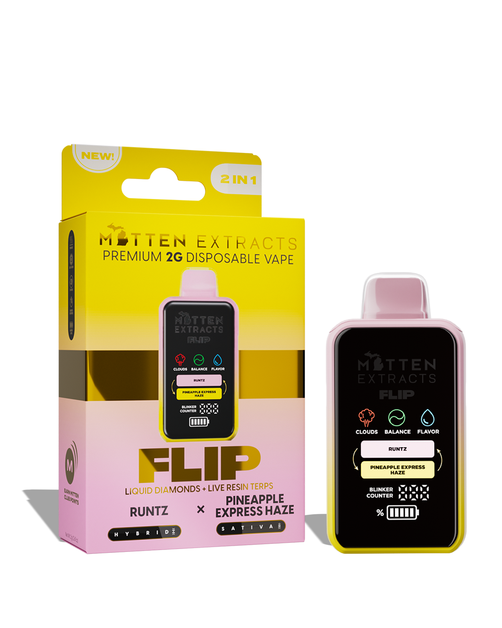 Runtz X Pineapple Express Haze Flip Disposable Cart 2g, 1 of 1