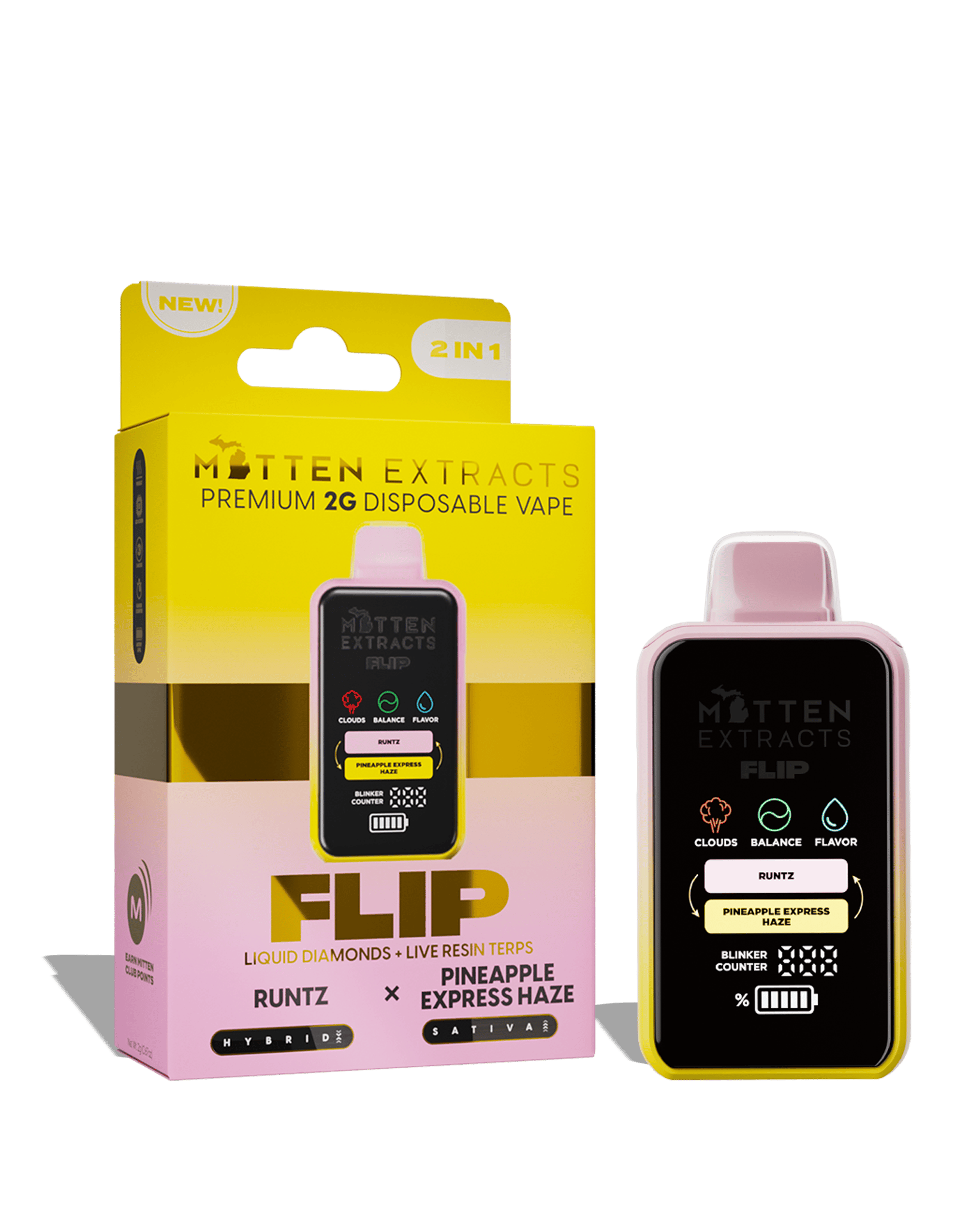 Runtz X Pineapple Express Haze Flip Disposable Cart 2g