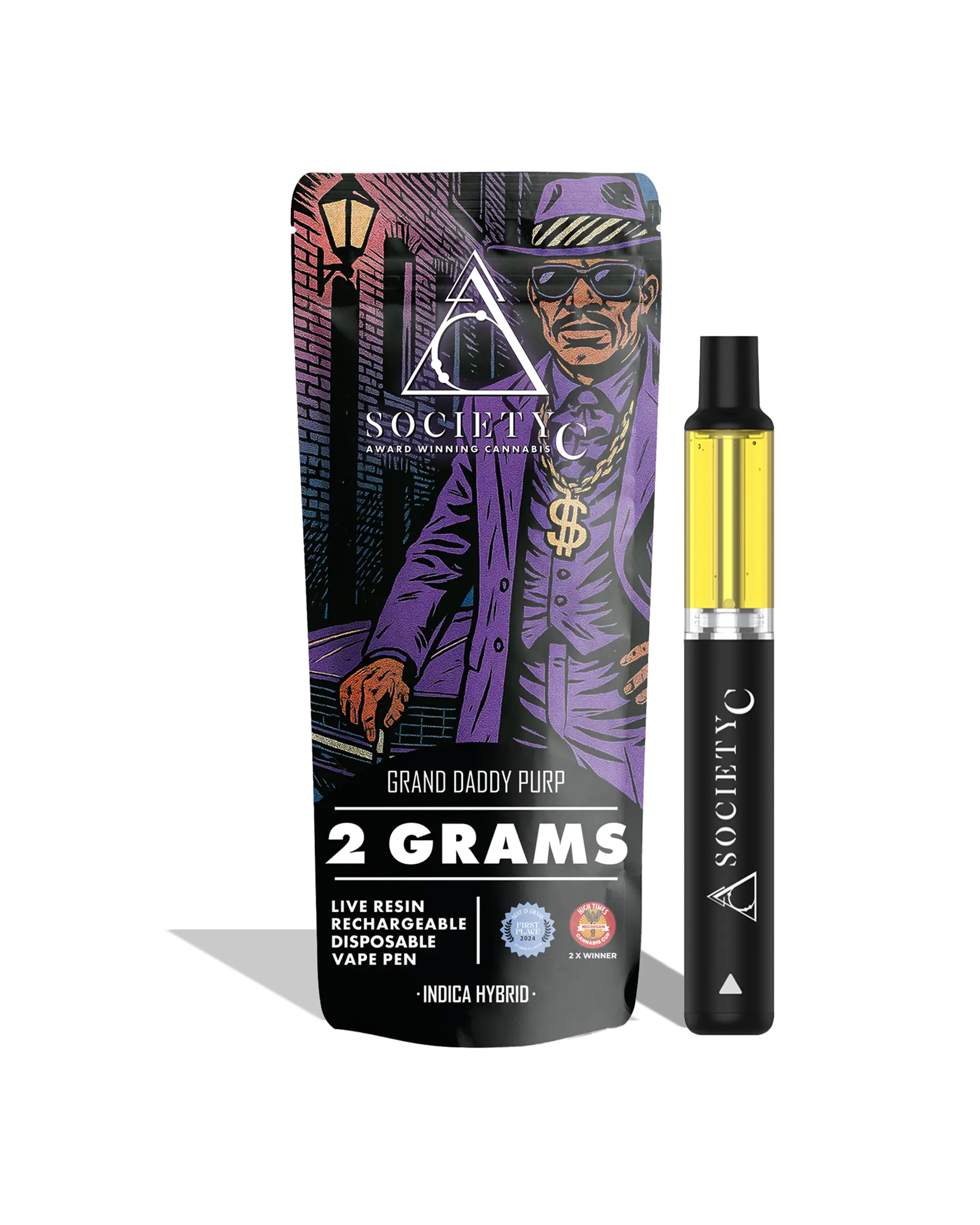 Grand Daddy Purp Live Resin Disposable Cart 2g