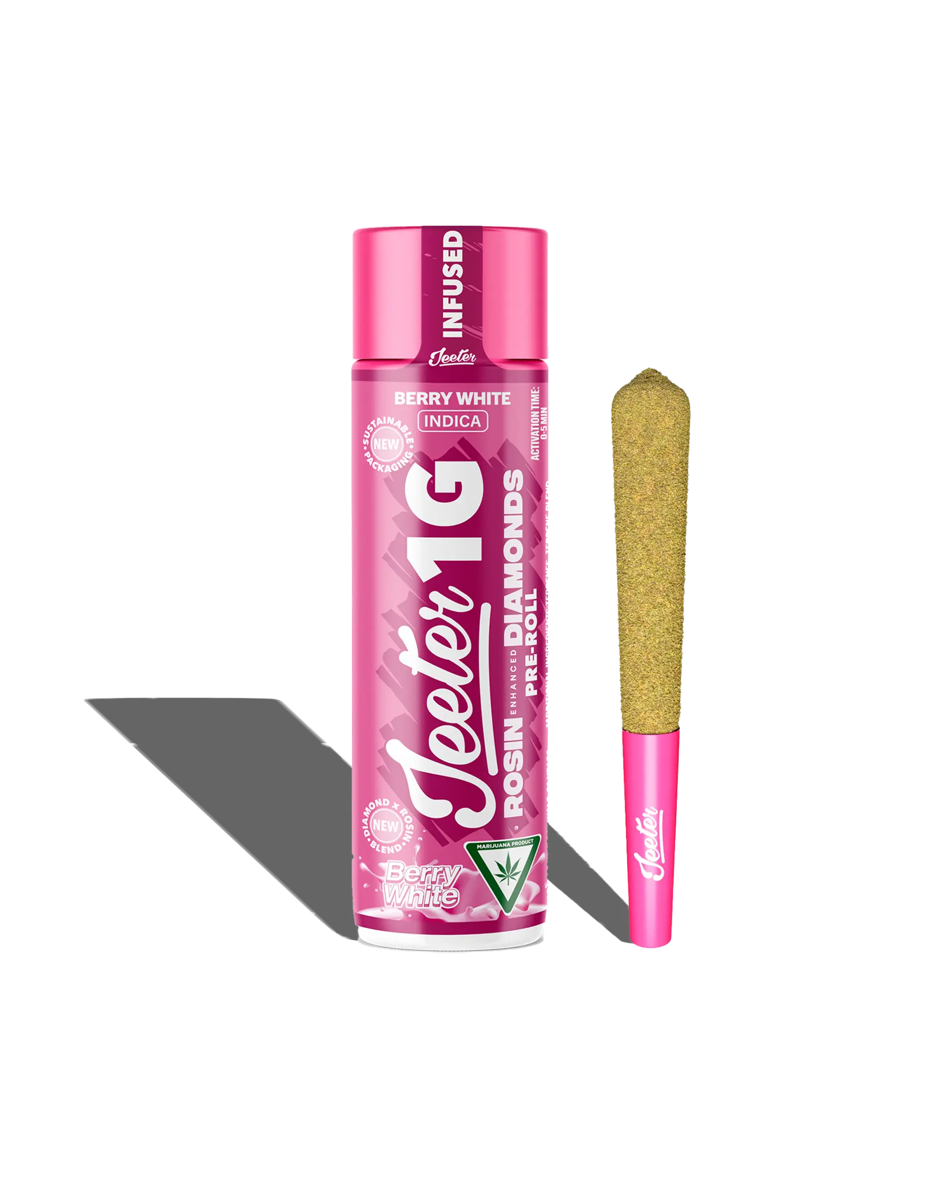 Live Rosin Enhanced Jeeter Berry White Infused Preroll 1g