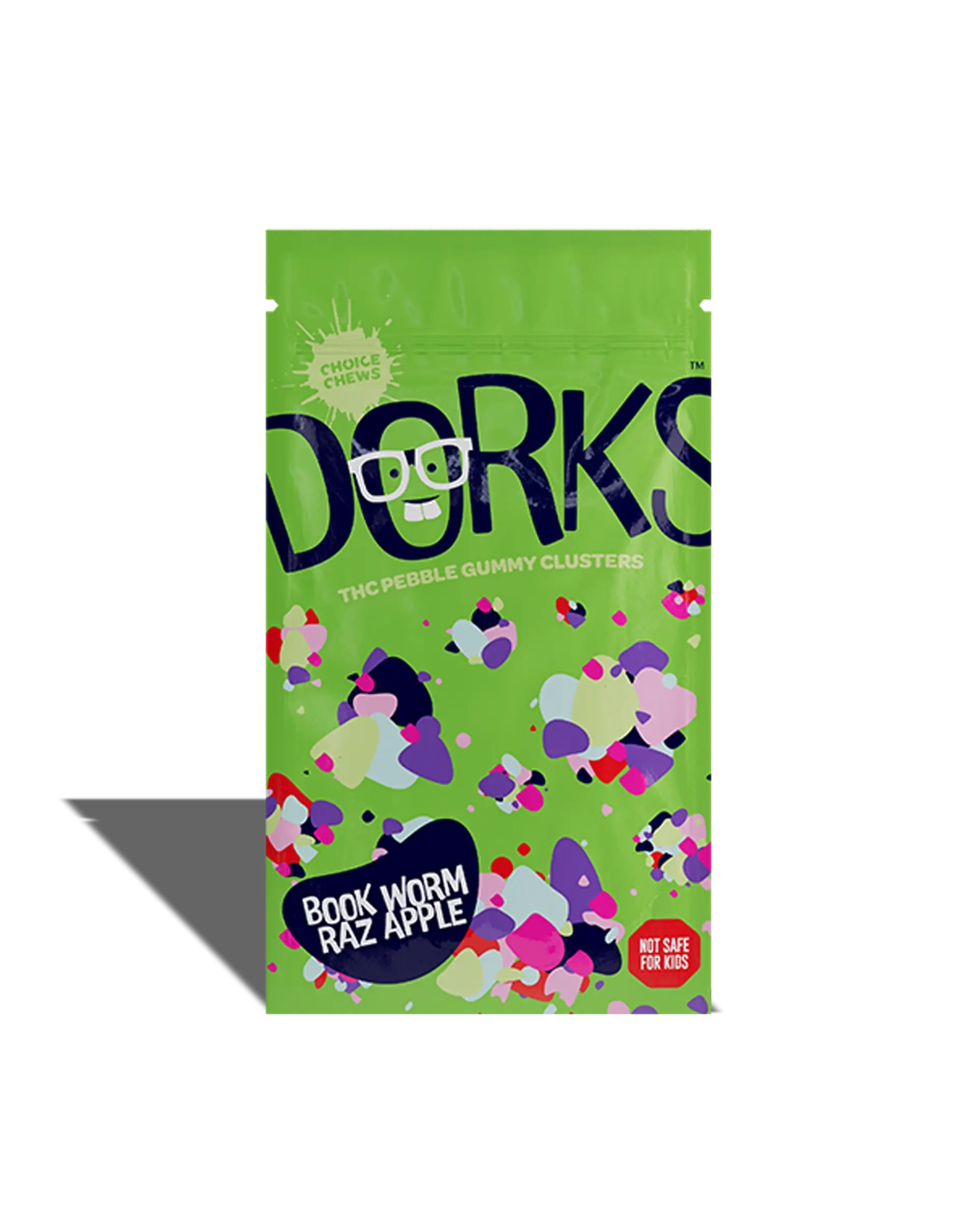 Dorks Book Worm Raz Apple Gummies 10x20mg