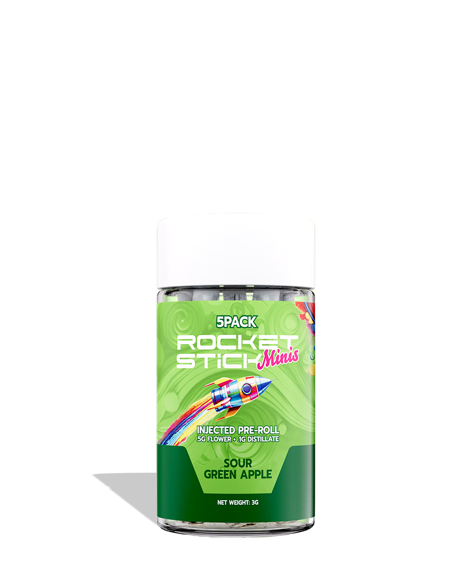 Sour Green Apple Injected Infused Preroll 5-pack, 1 of 1