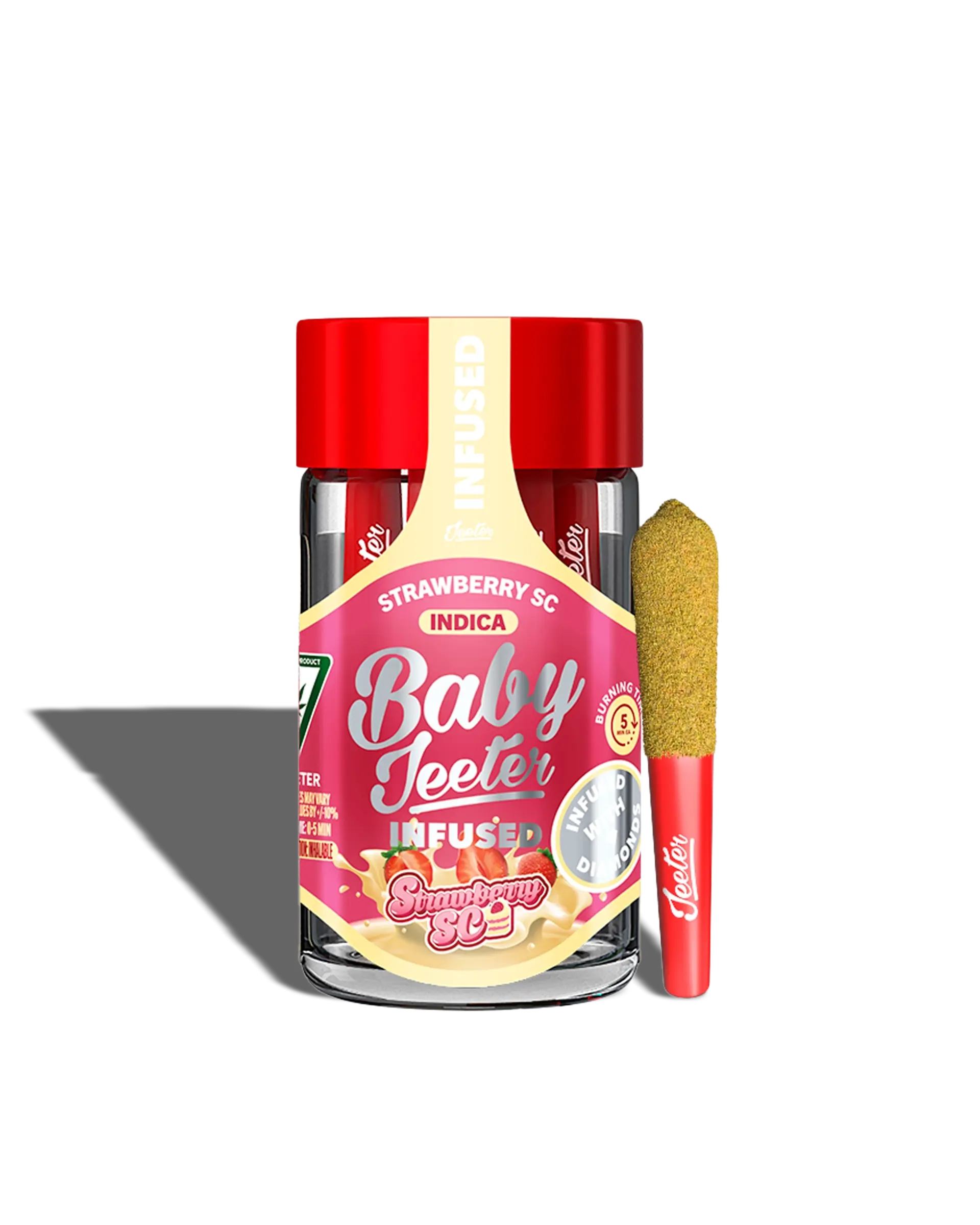 Baby Jeeter Strawberry SC Infused Preroll 5-pack