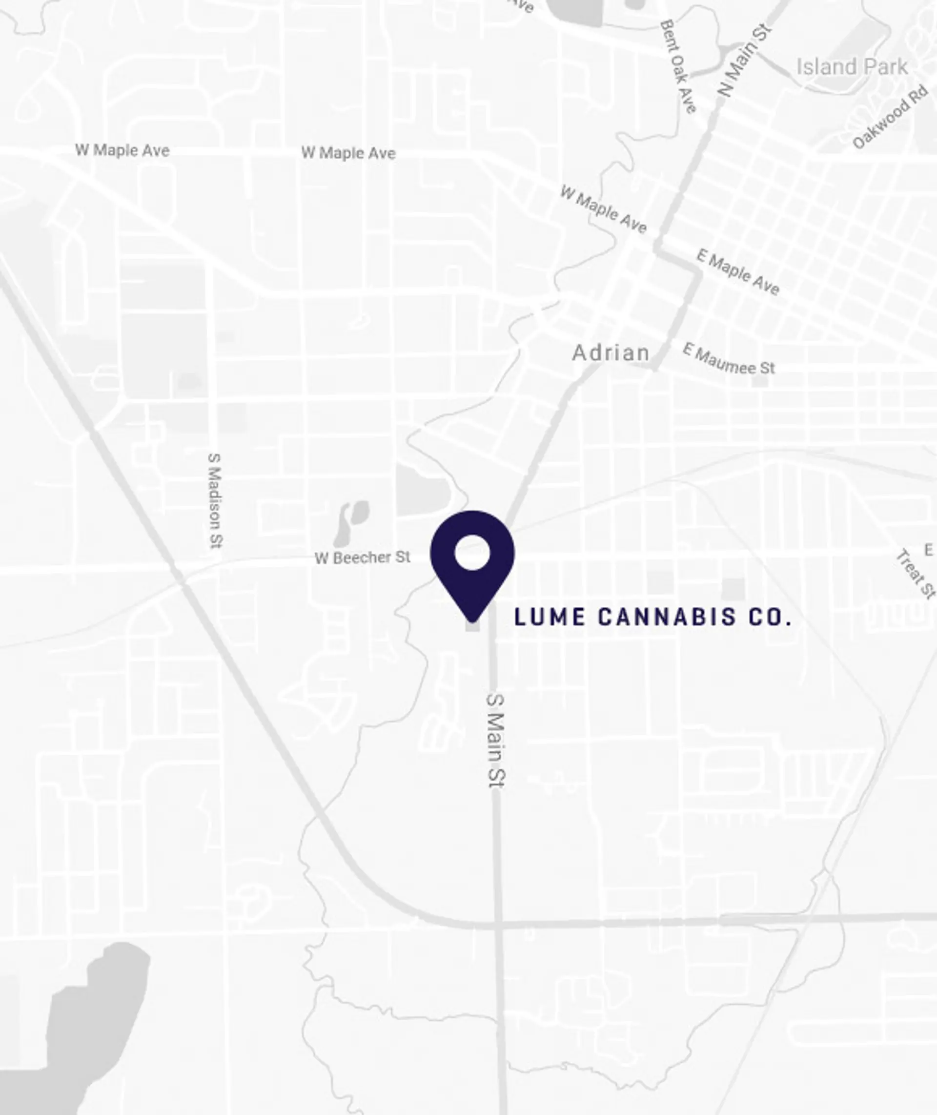 Location of Lume Cannabis in Adrian, MI