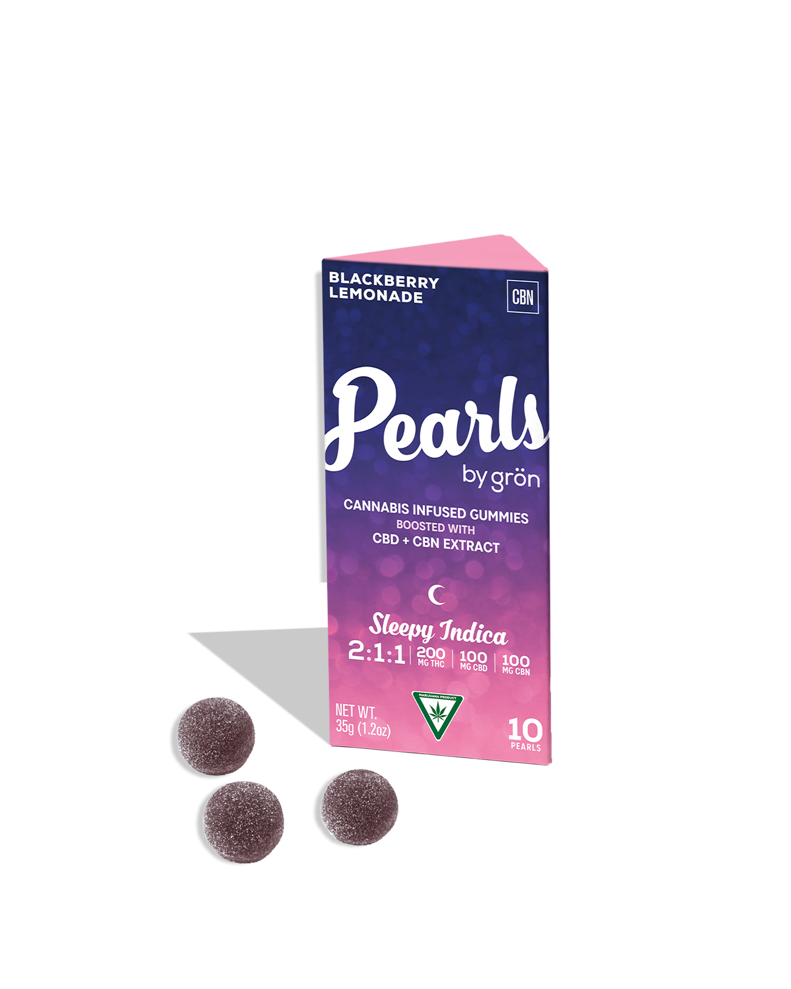 Blackberry Lemonade 2:1:1 THC:CBD:CBN Pearls Gummies 10x20mg, 1 of 1