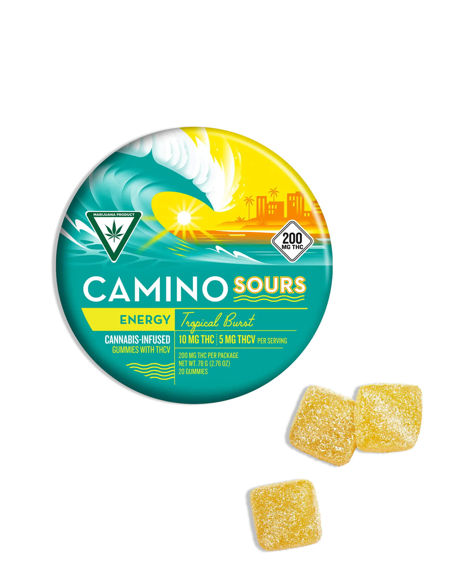 Sour Tropical Burst 10:5 THC:THCv Gummies 20x10mg