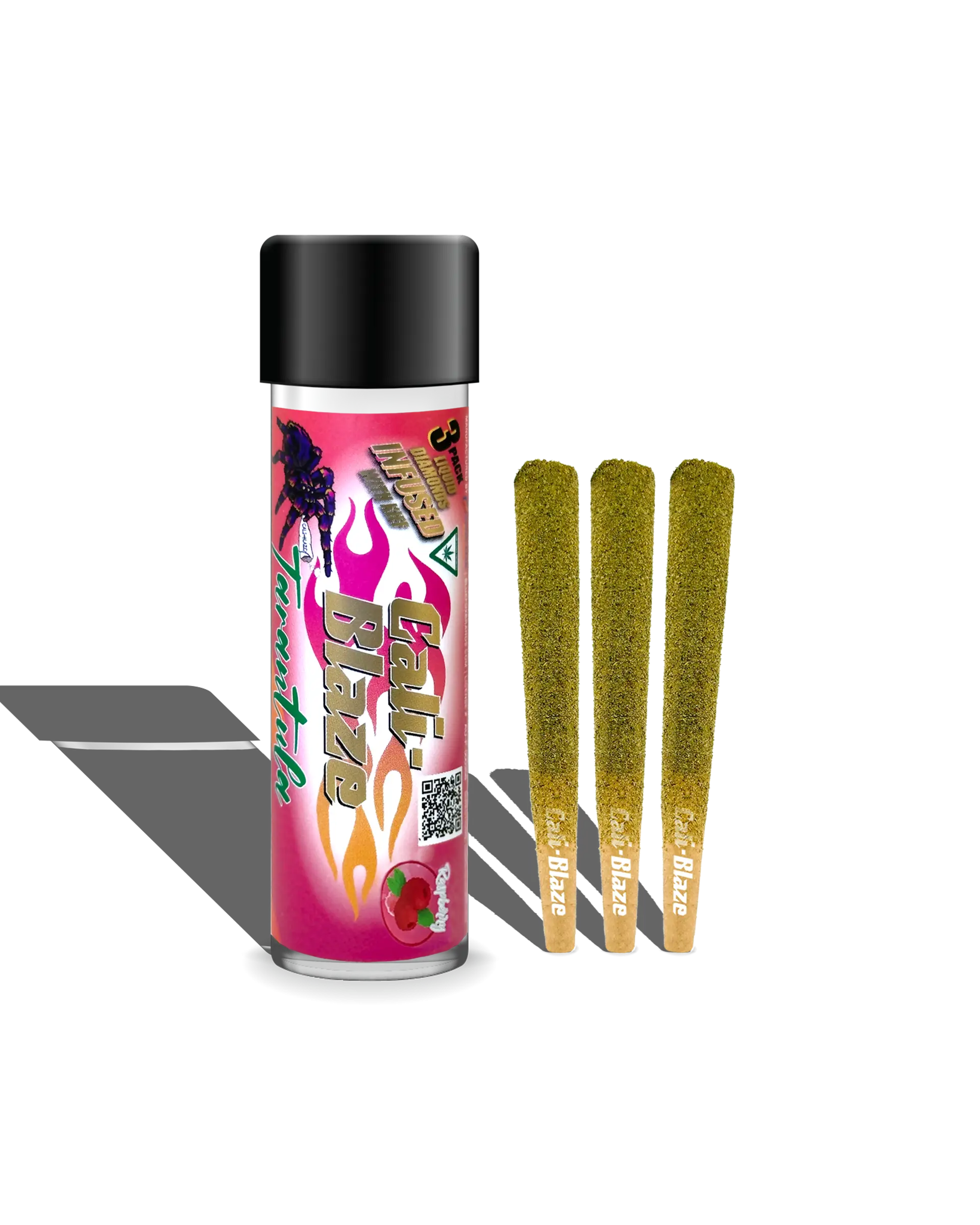 Raspberry Liquid Diamond Infused Preroll 3-pack
