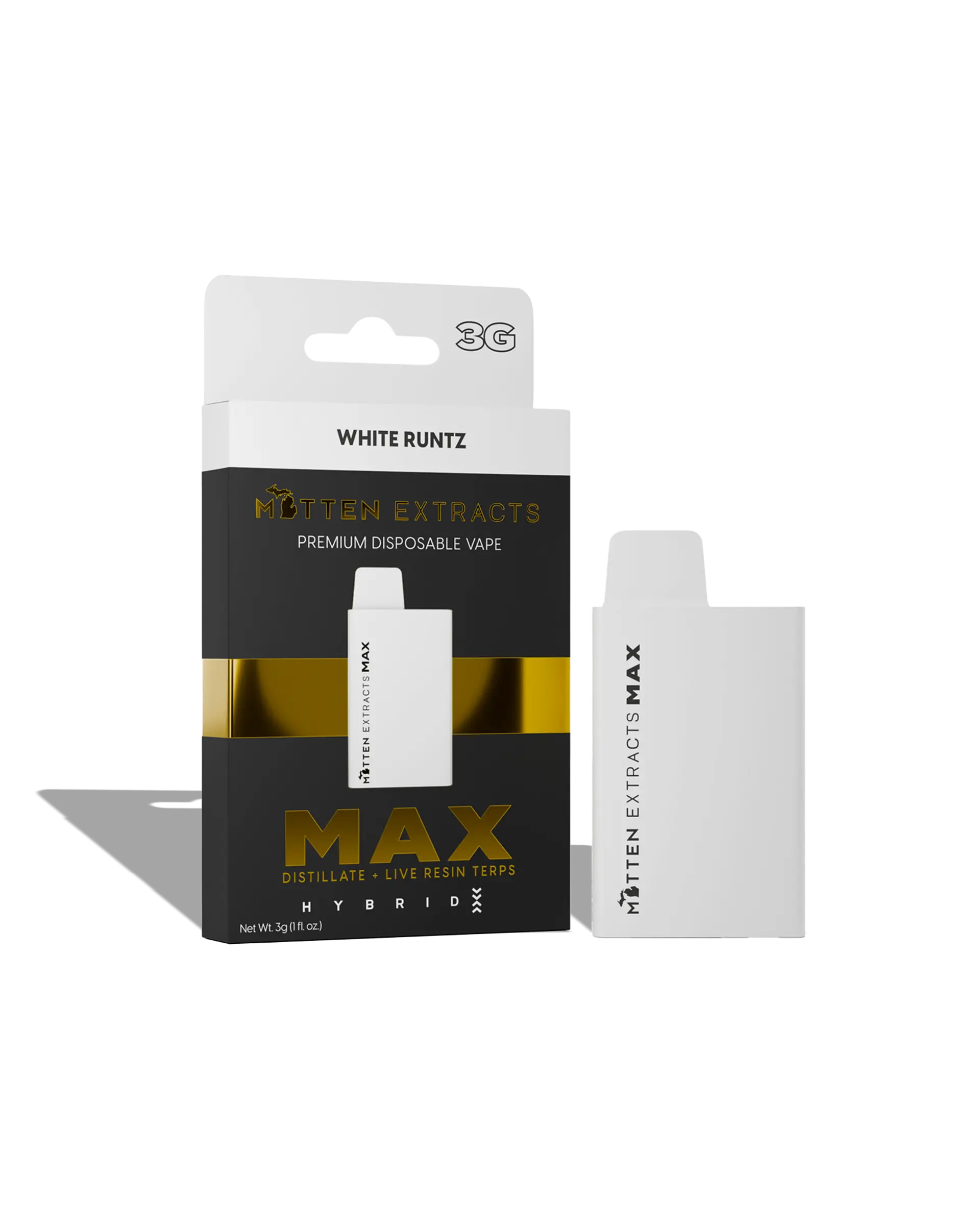 White Runtz Max Disposable Cart 3g
