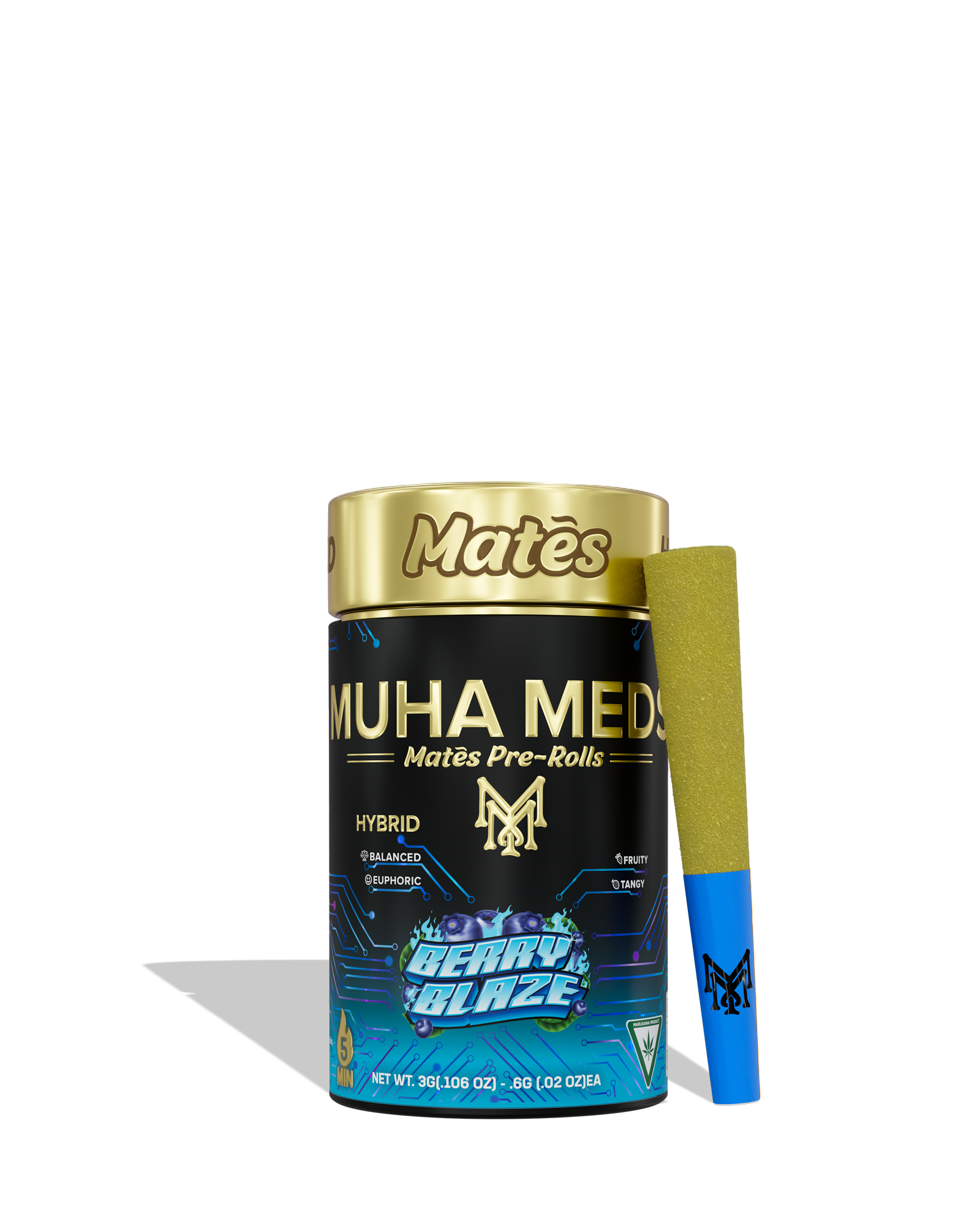 Berry Blaze Mates Infused Preroll 5-pack, 1 of 1