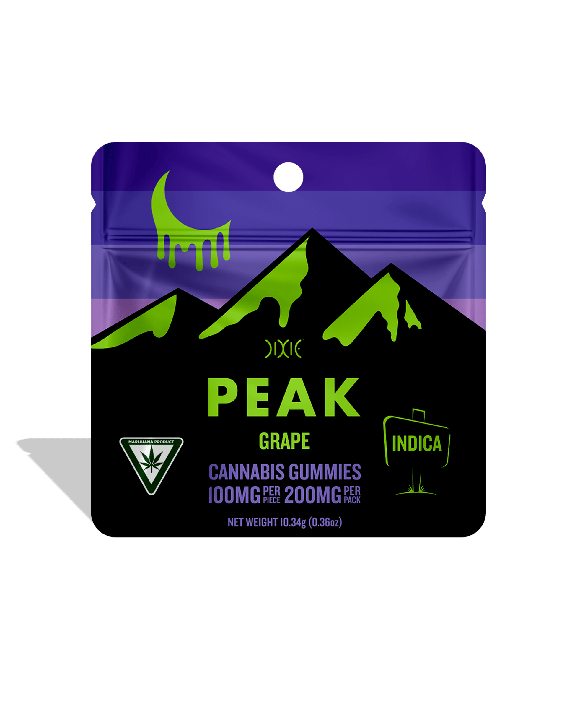 Grape Peak Gummies 2x100mg