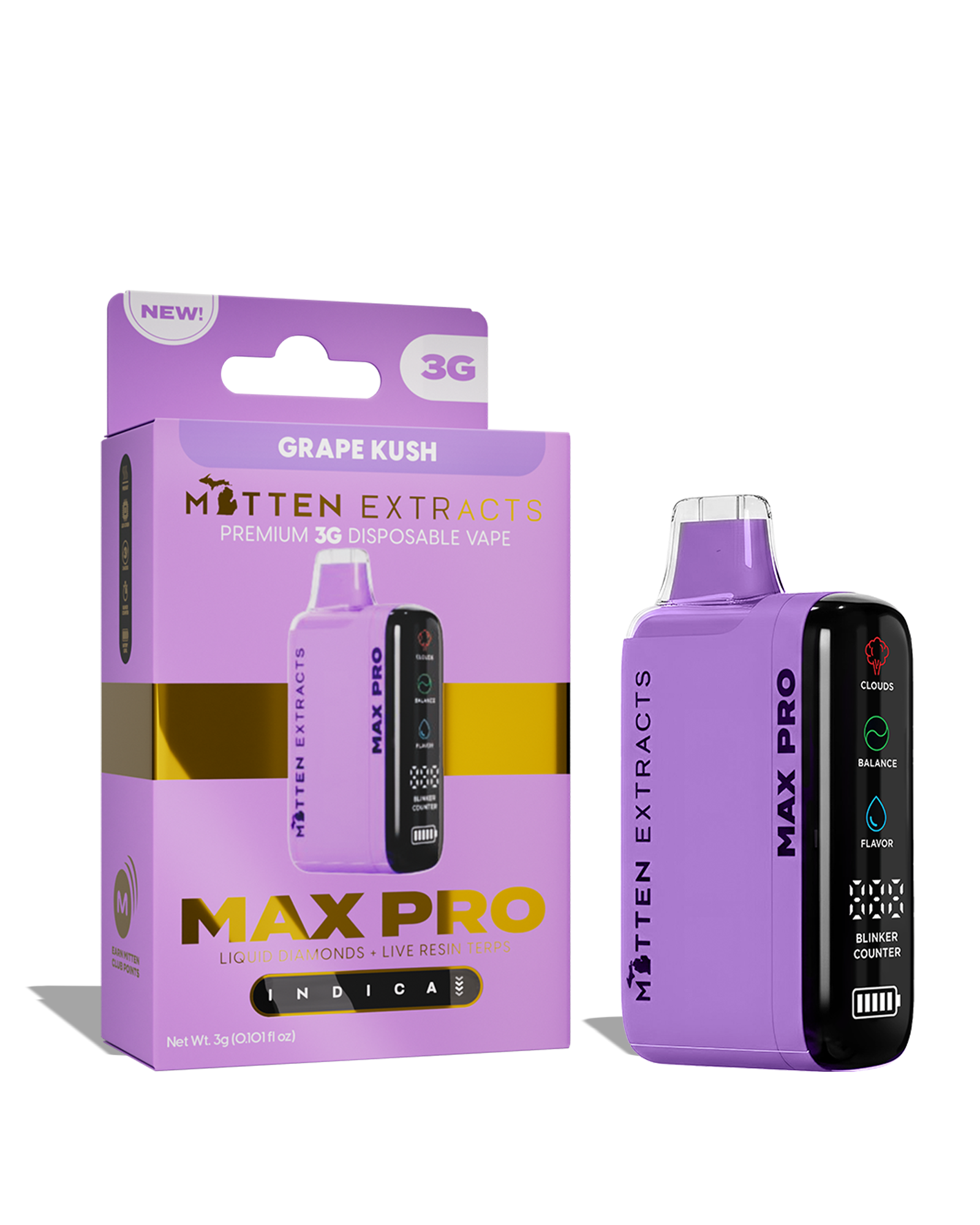 Grape Kush Max Pro Disposable Cart 3g, 1 of 1