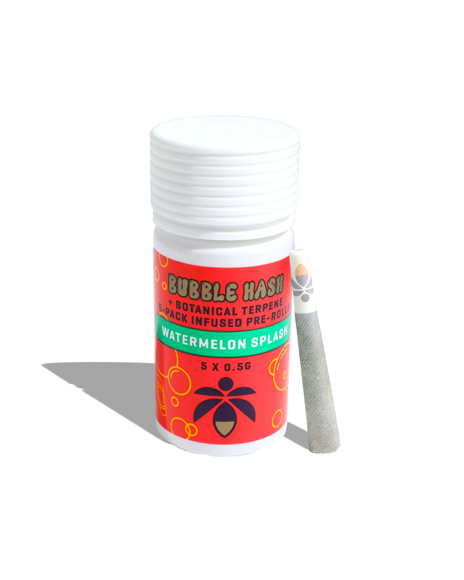 Watermelon Splash Bubble Hash Infused Preroll 5-pack