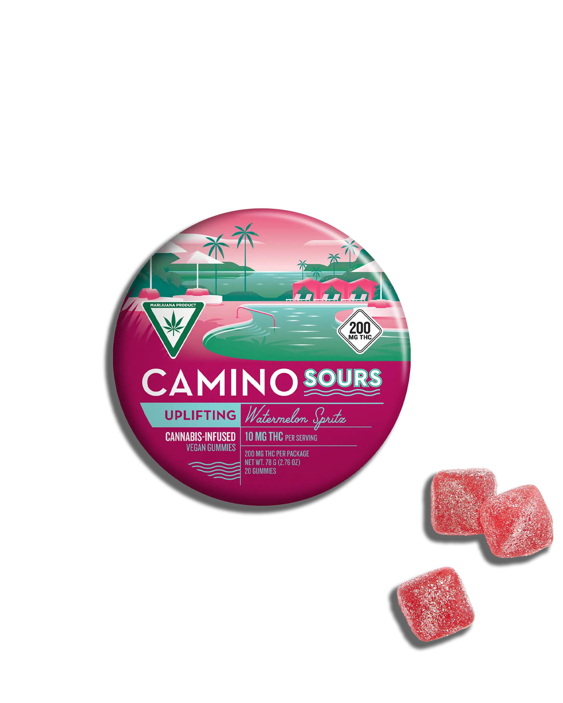 Sour Watermelon Spritz Gummies 20x10mg