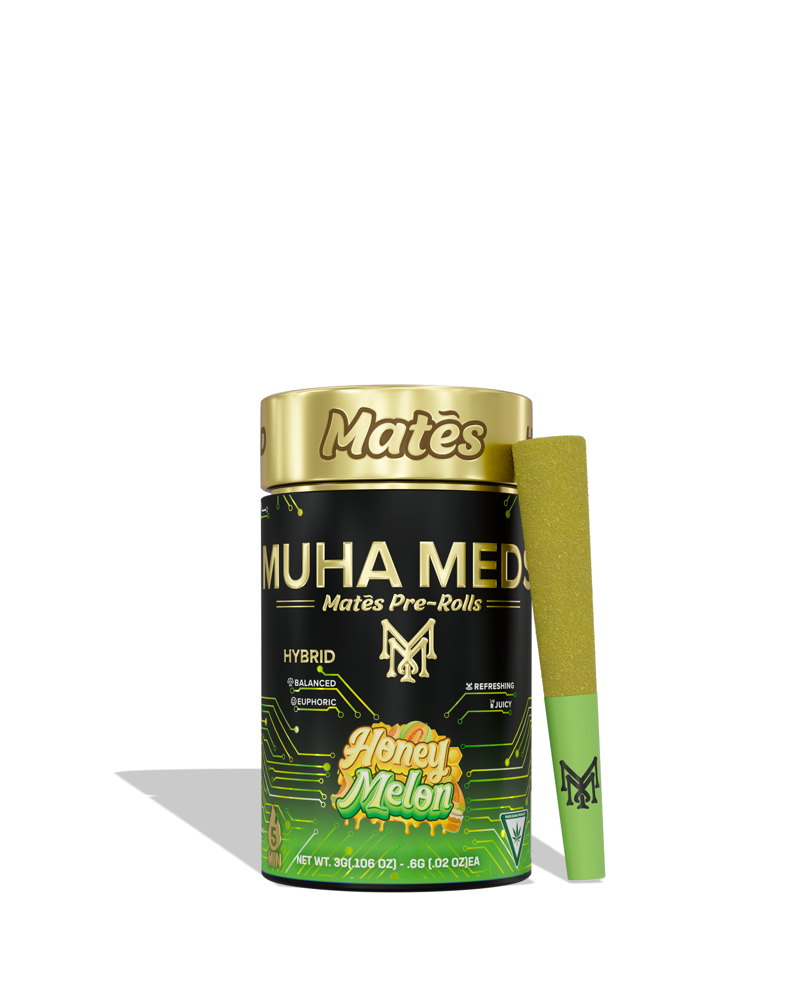 Honey Melon Mates Infused Preroll 5-pack, 1 of 1