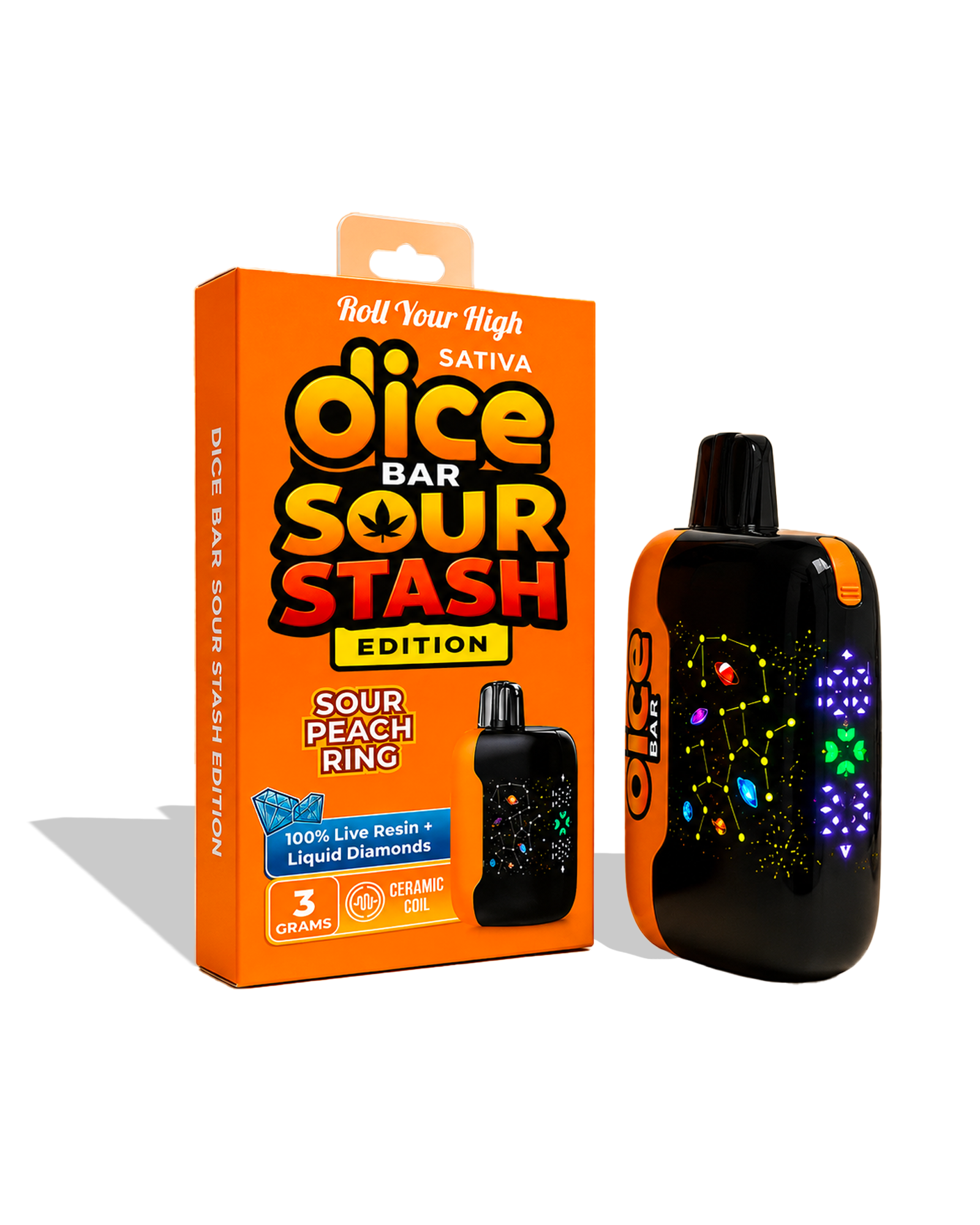 Sour Peach Rings Live Resin Disposable Cart 3g, 1 of 1