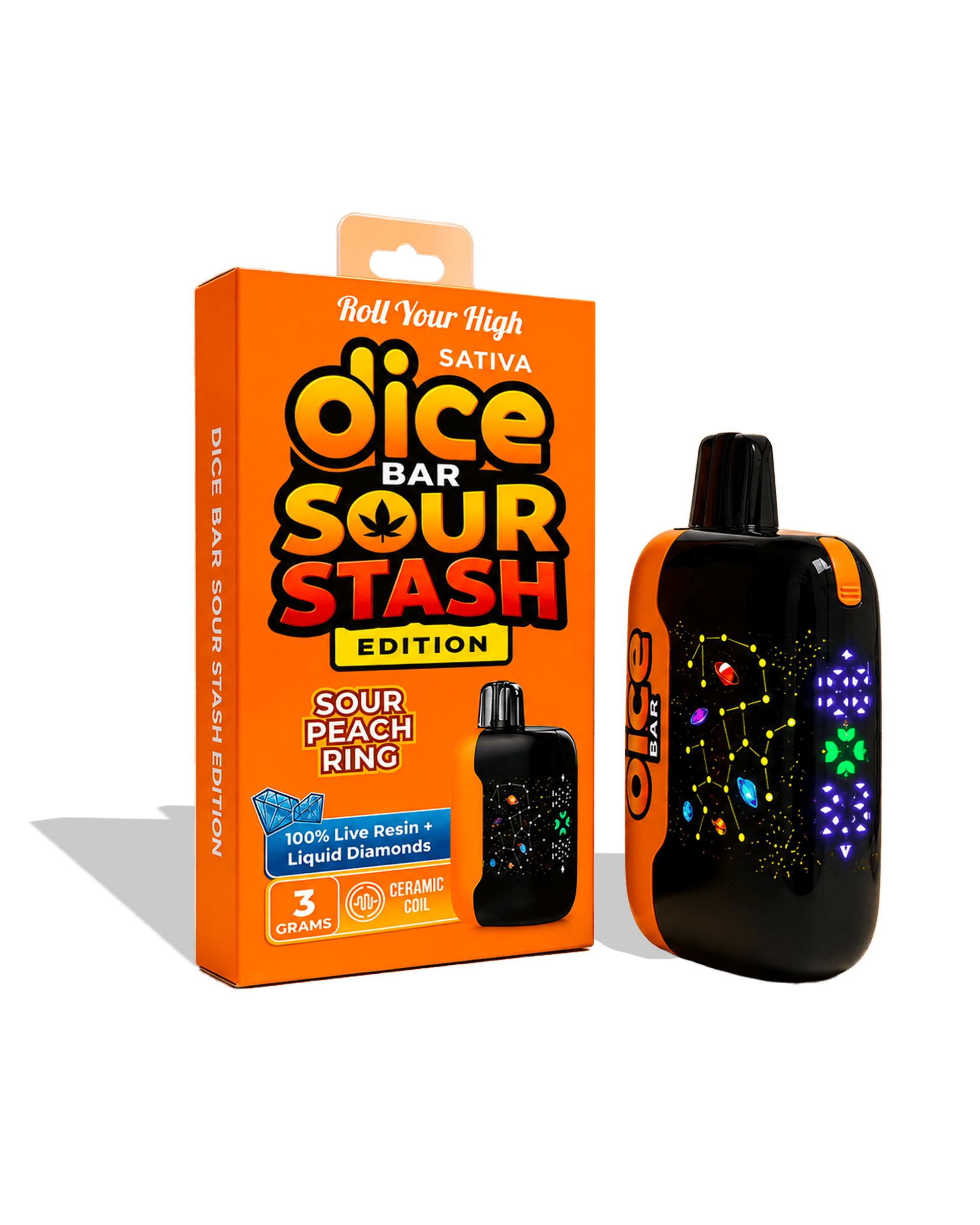 Sour Peach Rings Live Resin Disposable Cart 3g
