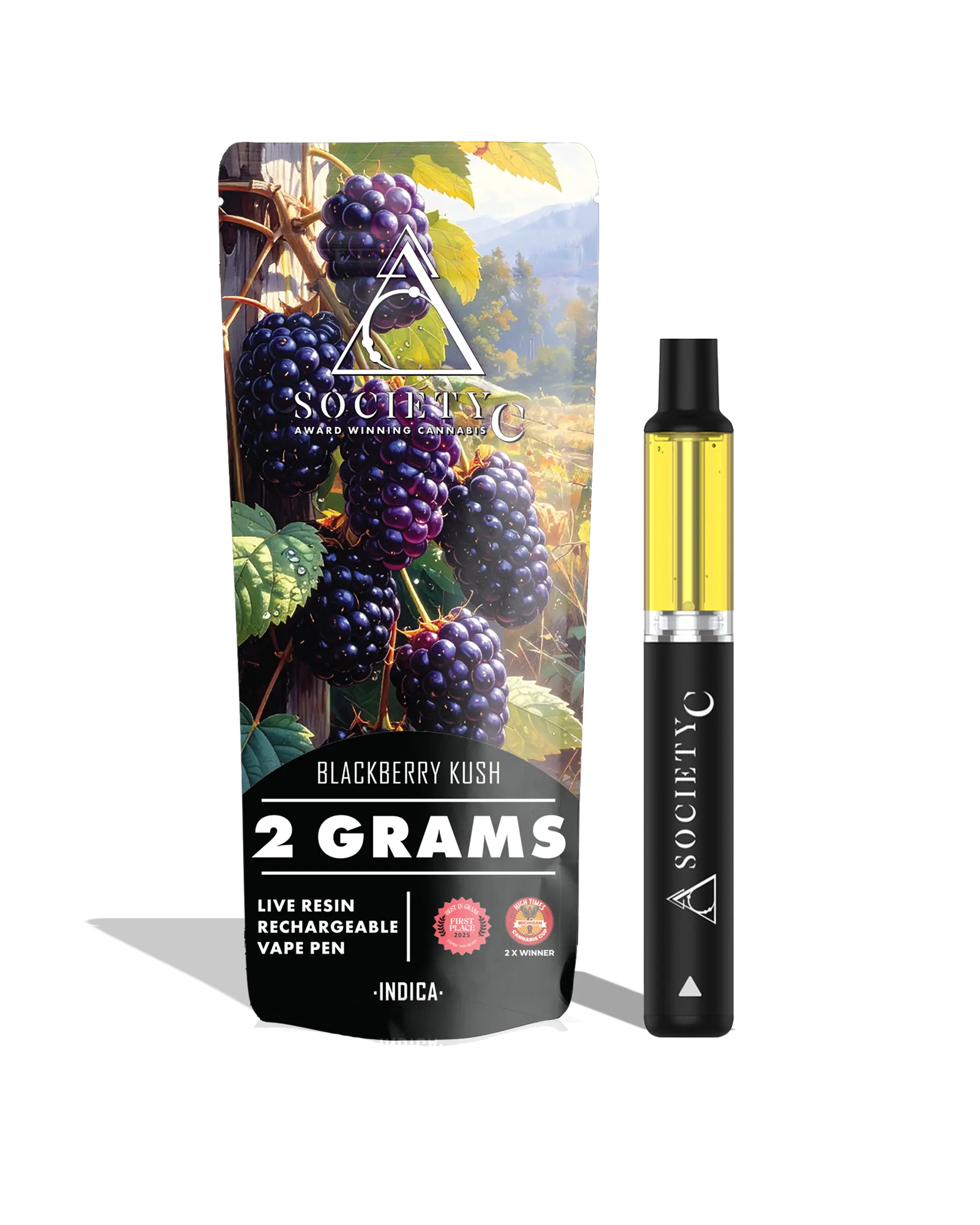 Blackberry Kush Live Resin Disposable Cart 2g
