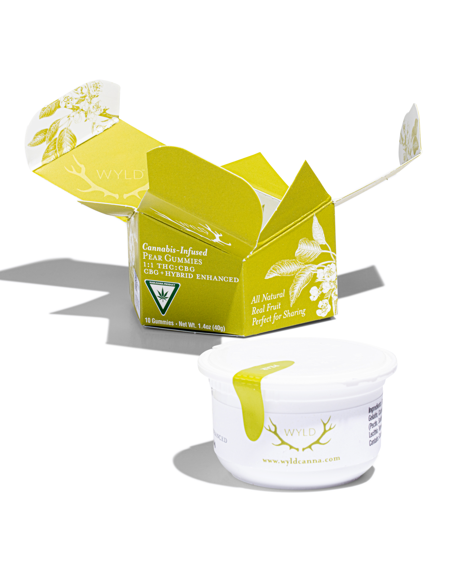 Pear 1:1 Thc:cbg Gummies 10x10mg, 3 of 4