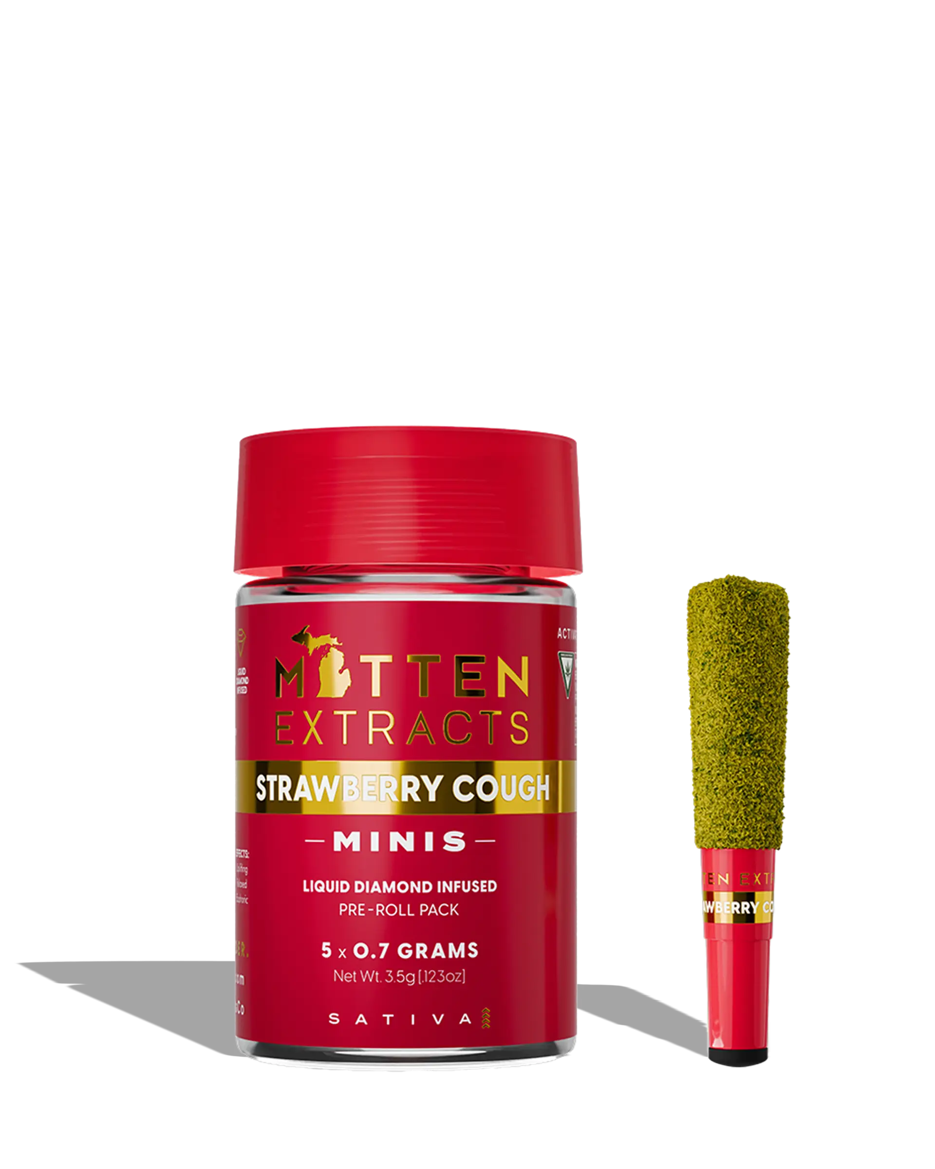 Strawberry Cough Infused Preroll 5-pack