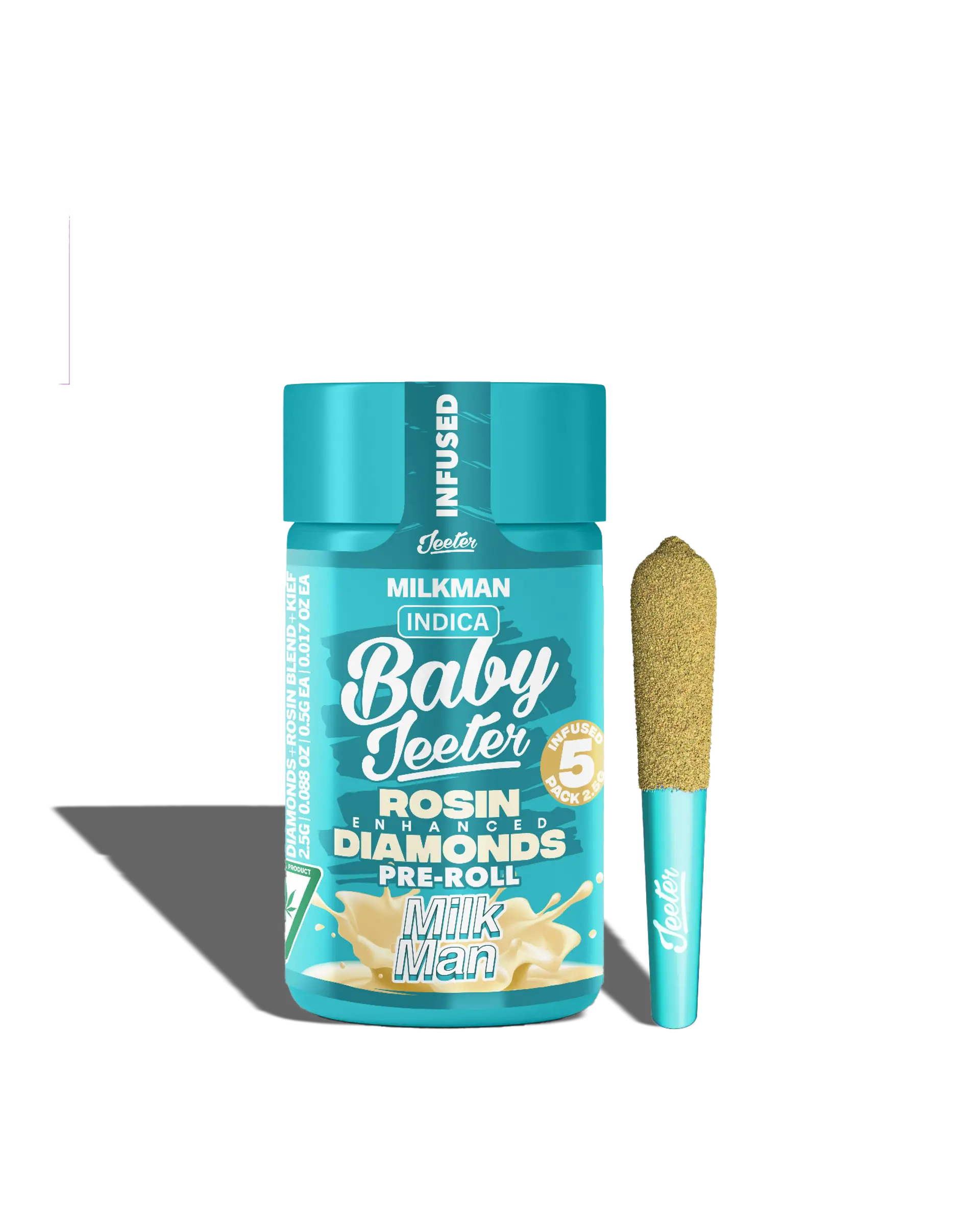 Live Rosin Enhanced Baby Jeeter Milkman Infused Preroll 5-pack