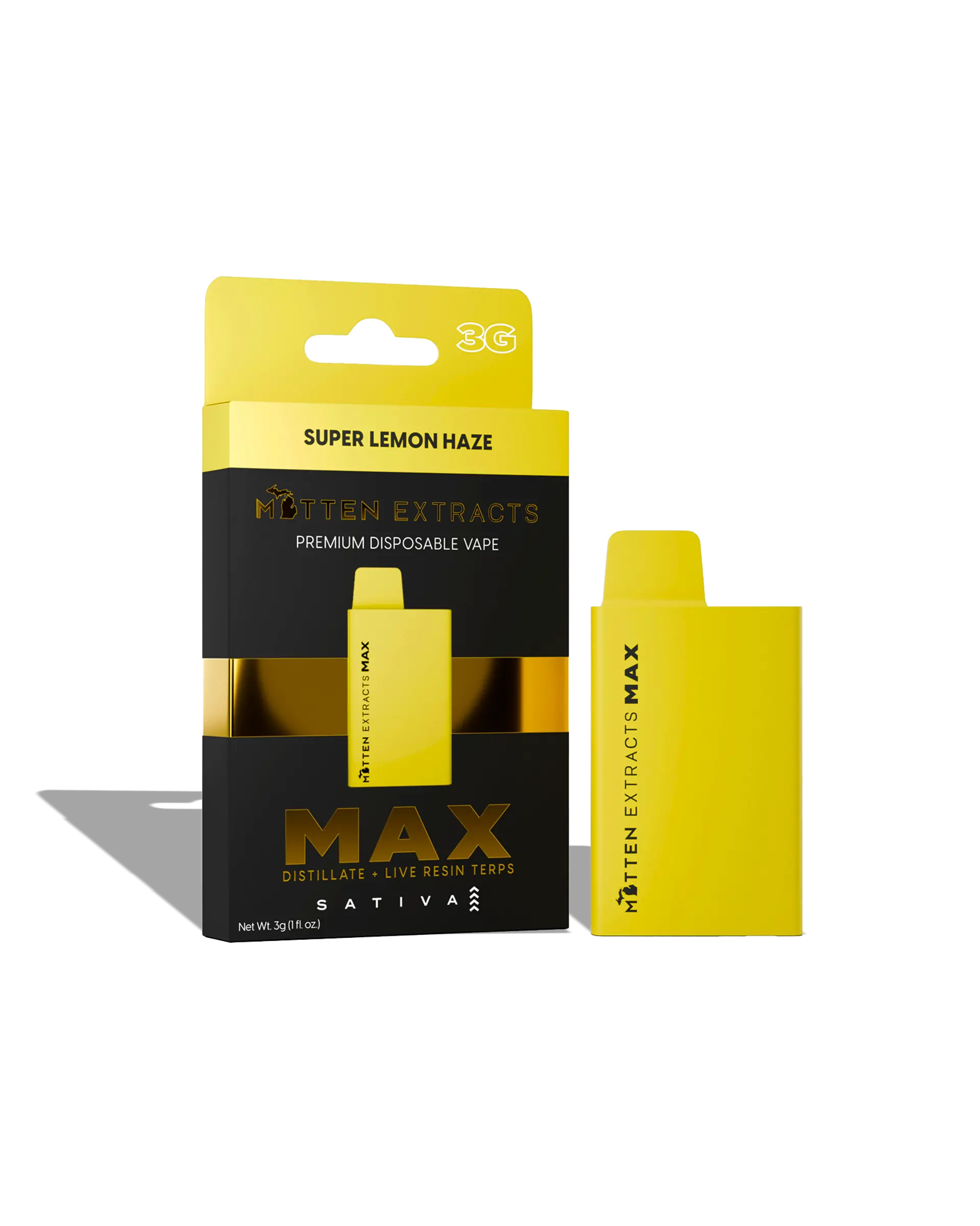 Super Lemon Haze Max Disposable Cart 3g