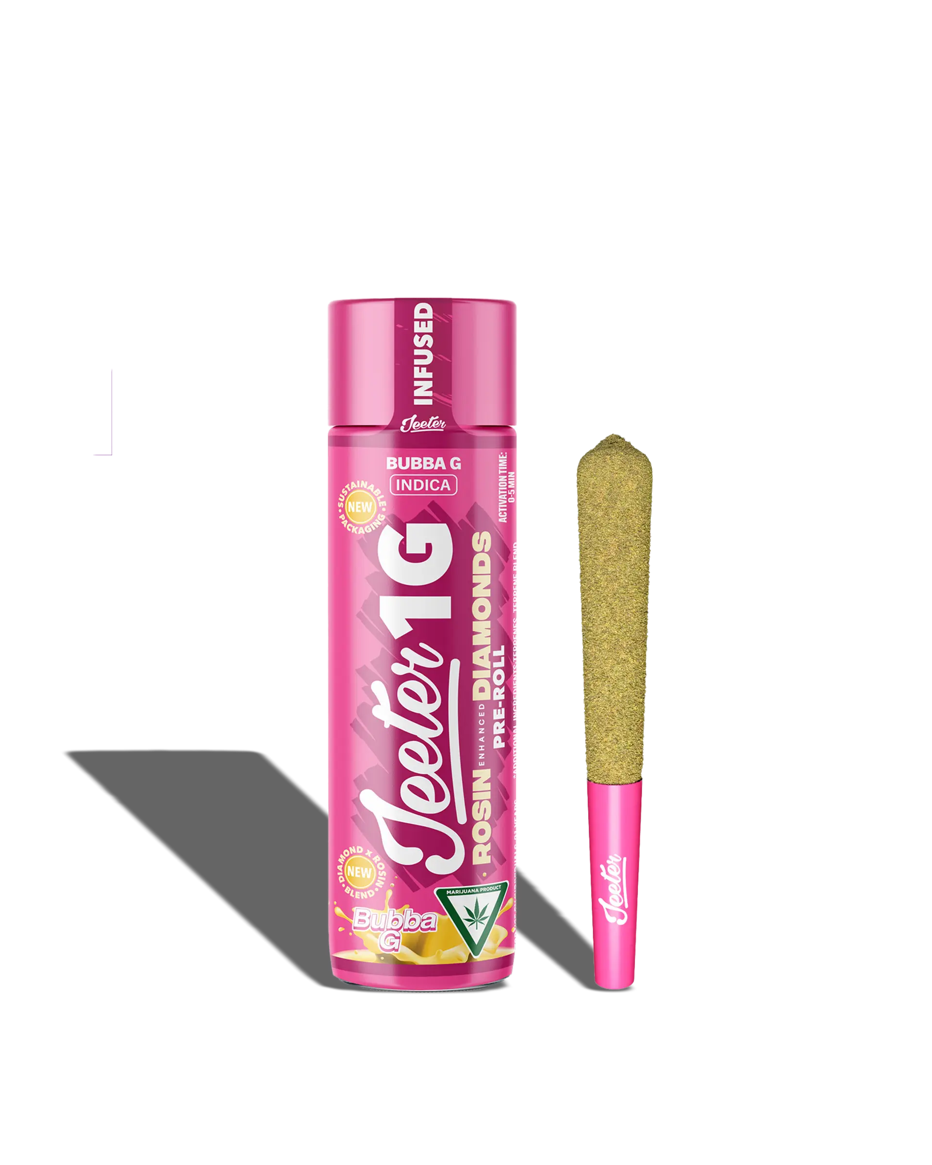 Live Rosin Enhanced Jeeter Bubba G Infused Preroll 1g