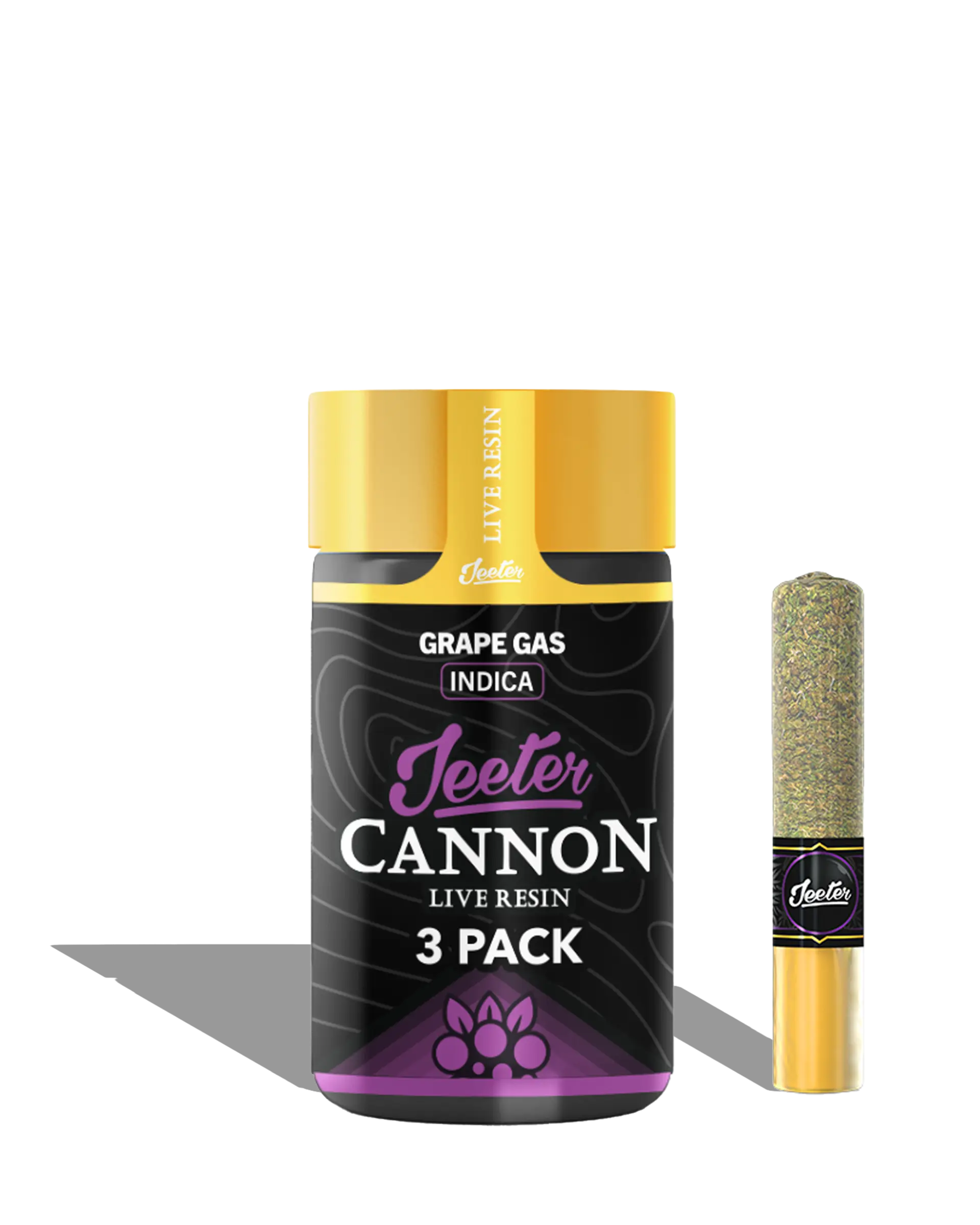 Grape Gas Cannon Live Resin Infused Preroll 3-pack
