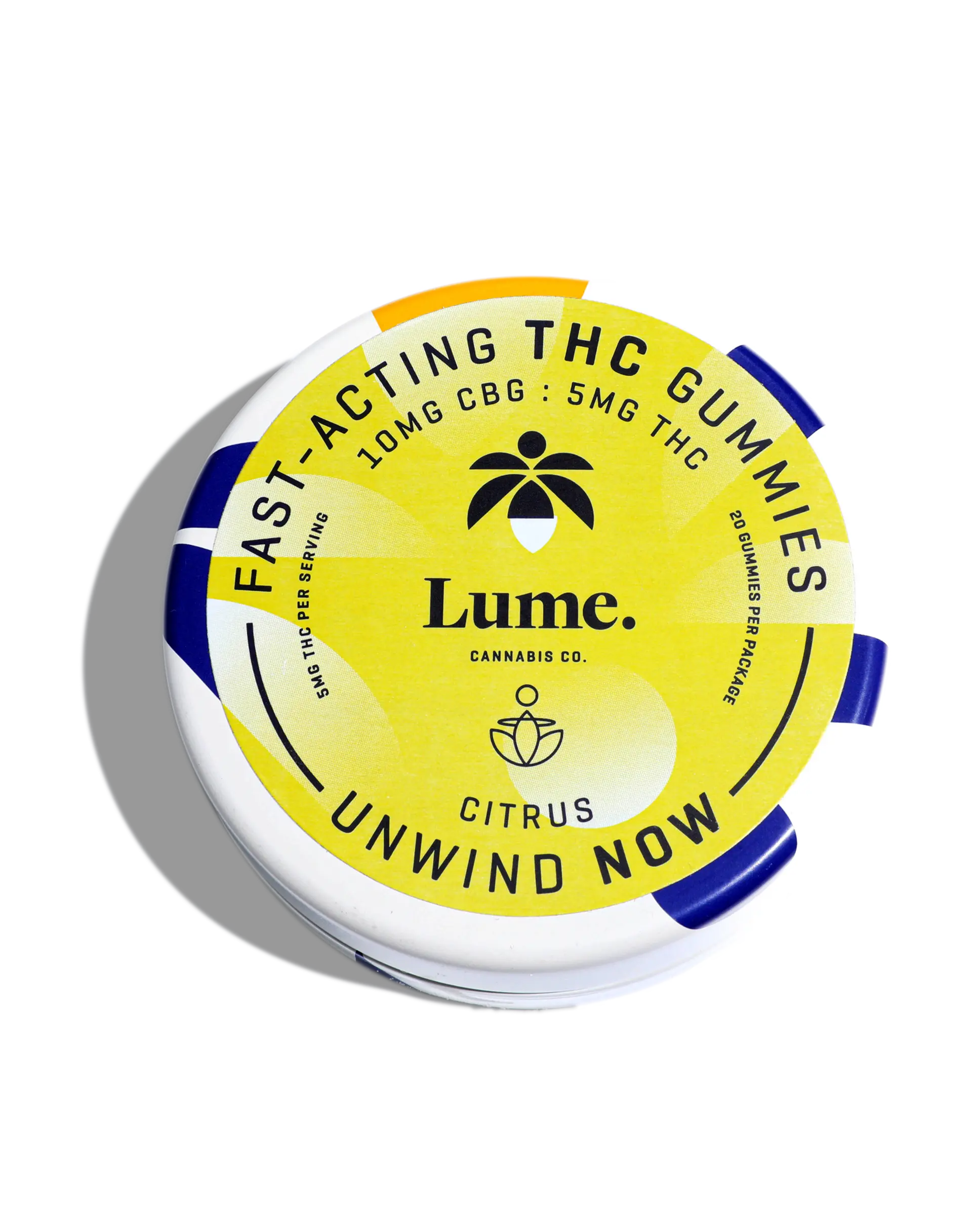 Unwind 'now' Citrus Thc:cbg Gummies 20x5mg