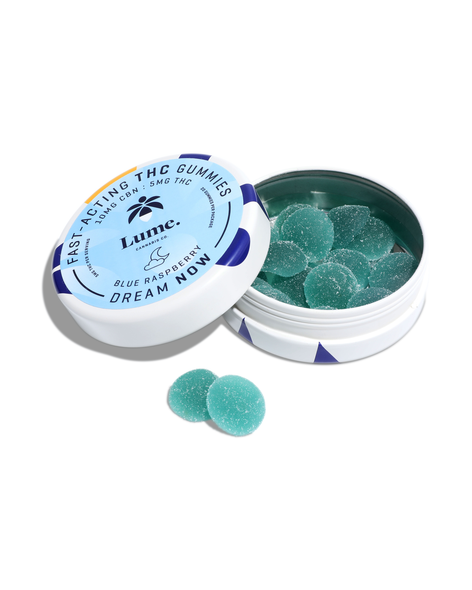 Dream 'now' Blue Raspberry Thc:cbn Gummies 20x5mg, 2 of 2