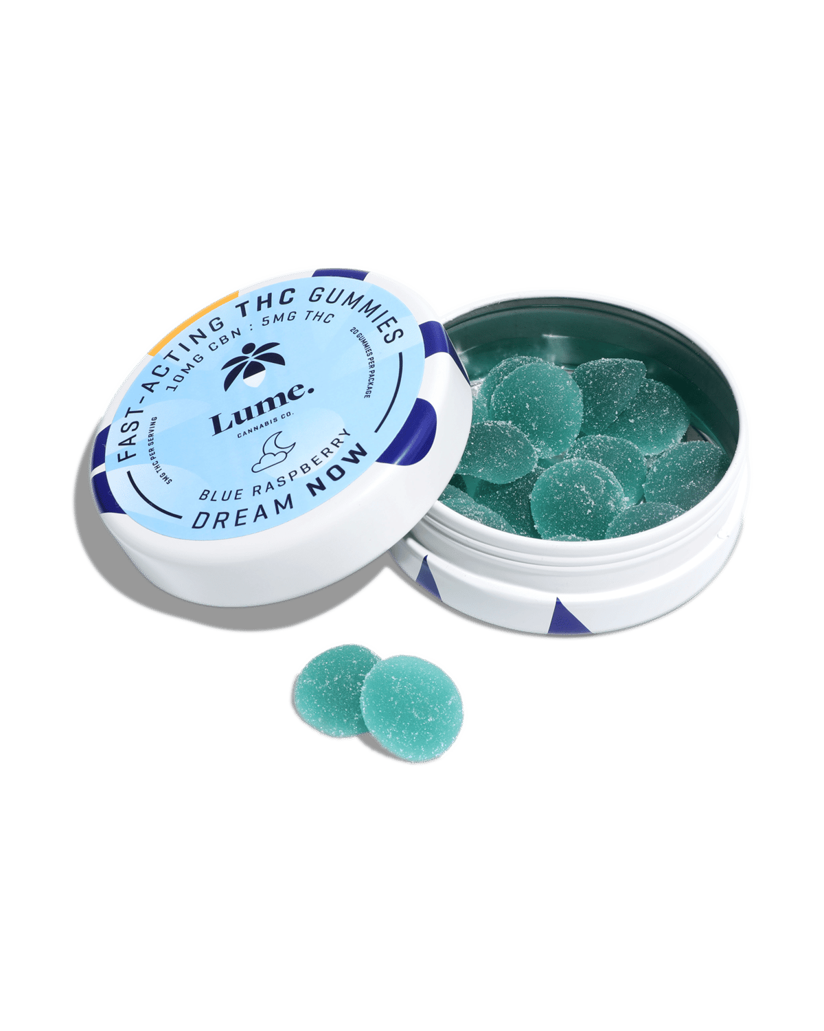 Blue Raspberry Dream Dream 'Now' Blue Raspberry THC:CBN Gummies | Lume Cannabis Co ...