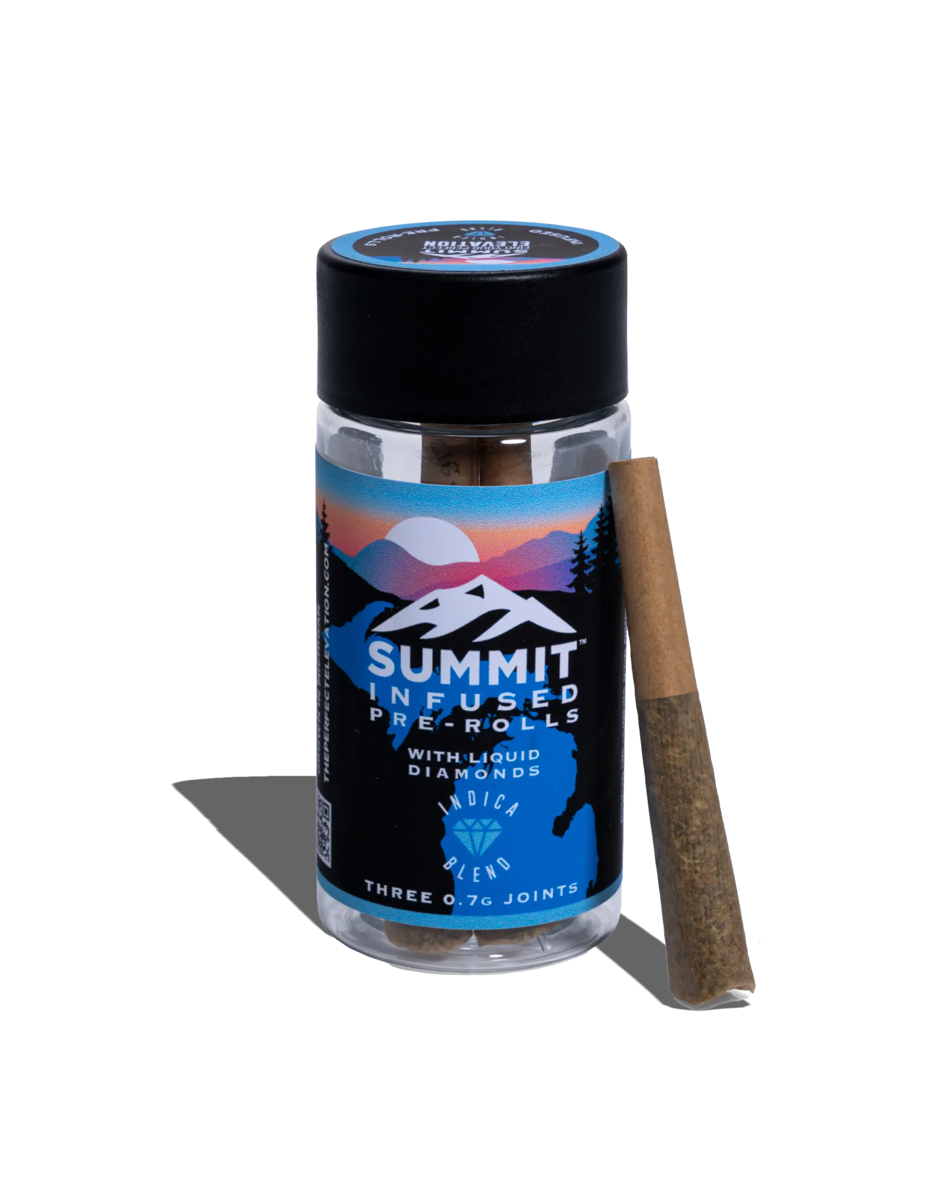 Indica Liquid Diamond Infused Preroll 3-pack, 1 of 2