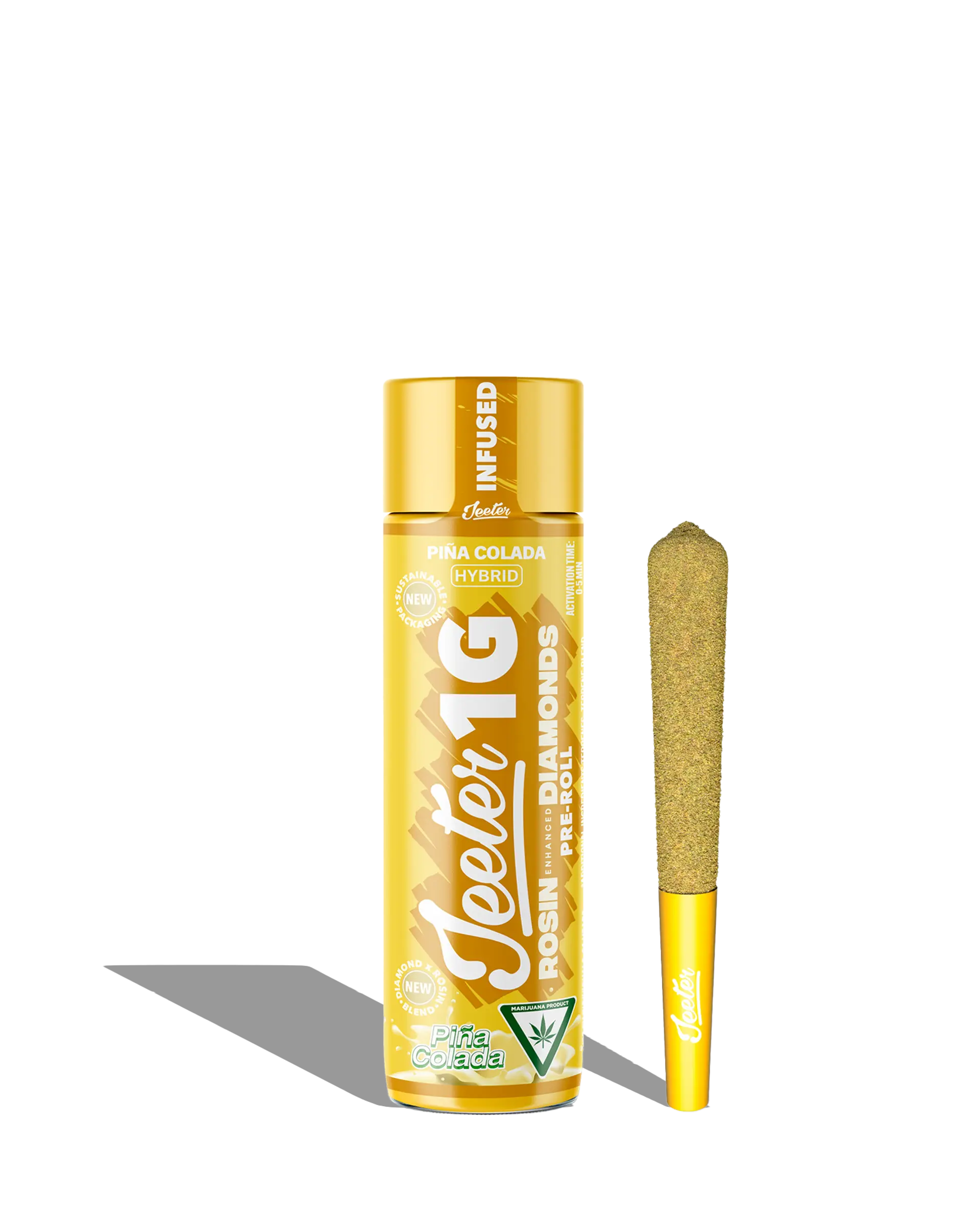 Live Rosin Enhanced Jeeter Pina Colada Infused Preroll 1g