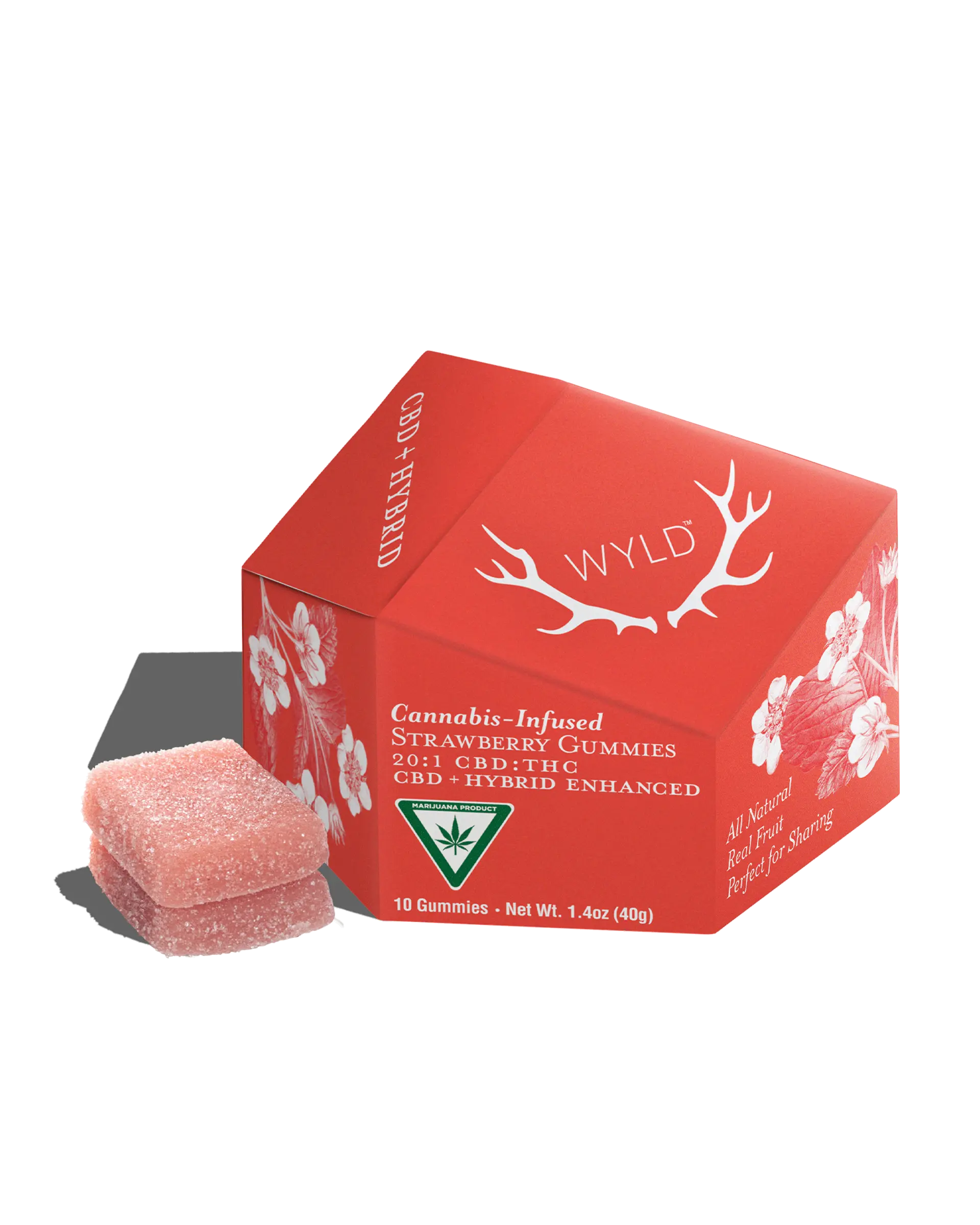 Strawberry 20:1 CBD:THC Gummies 10x1mg