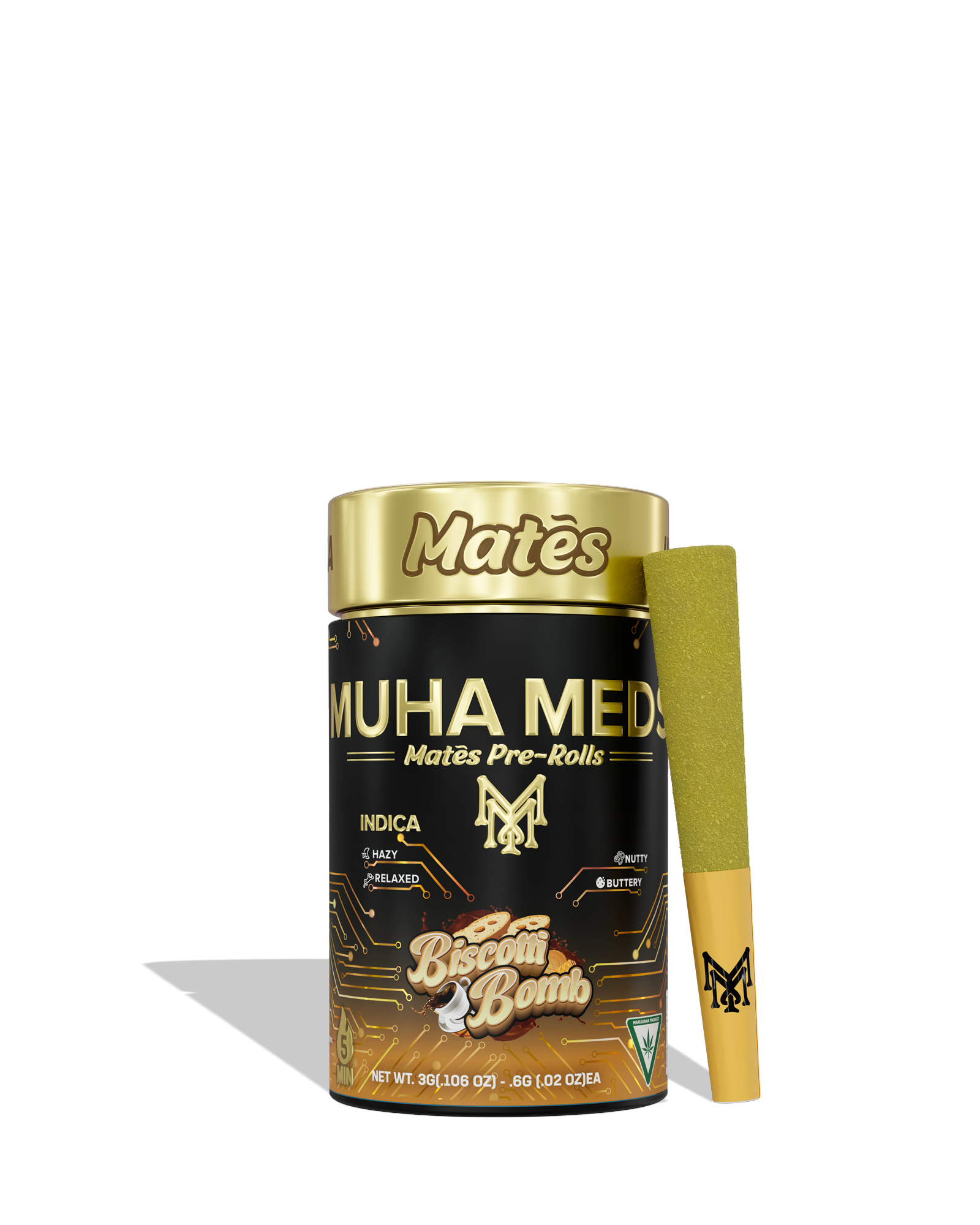 Biscotti Bomb Mates Infused Preroll 5-pack, 1 of 1