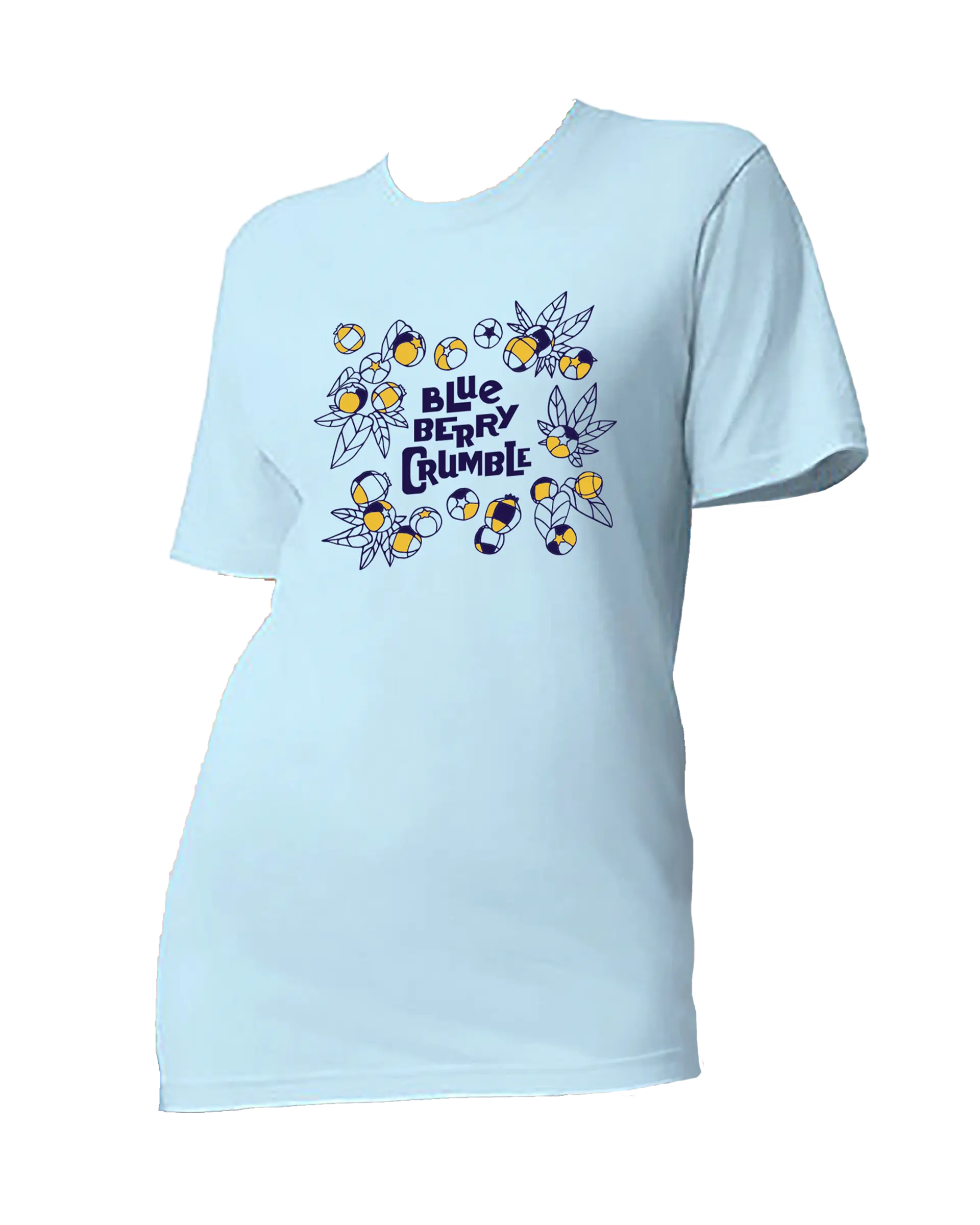 Blueberry Crumble Fine Jersey T-shirt - Powder Blue (L)