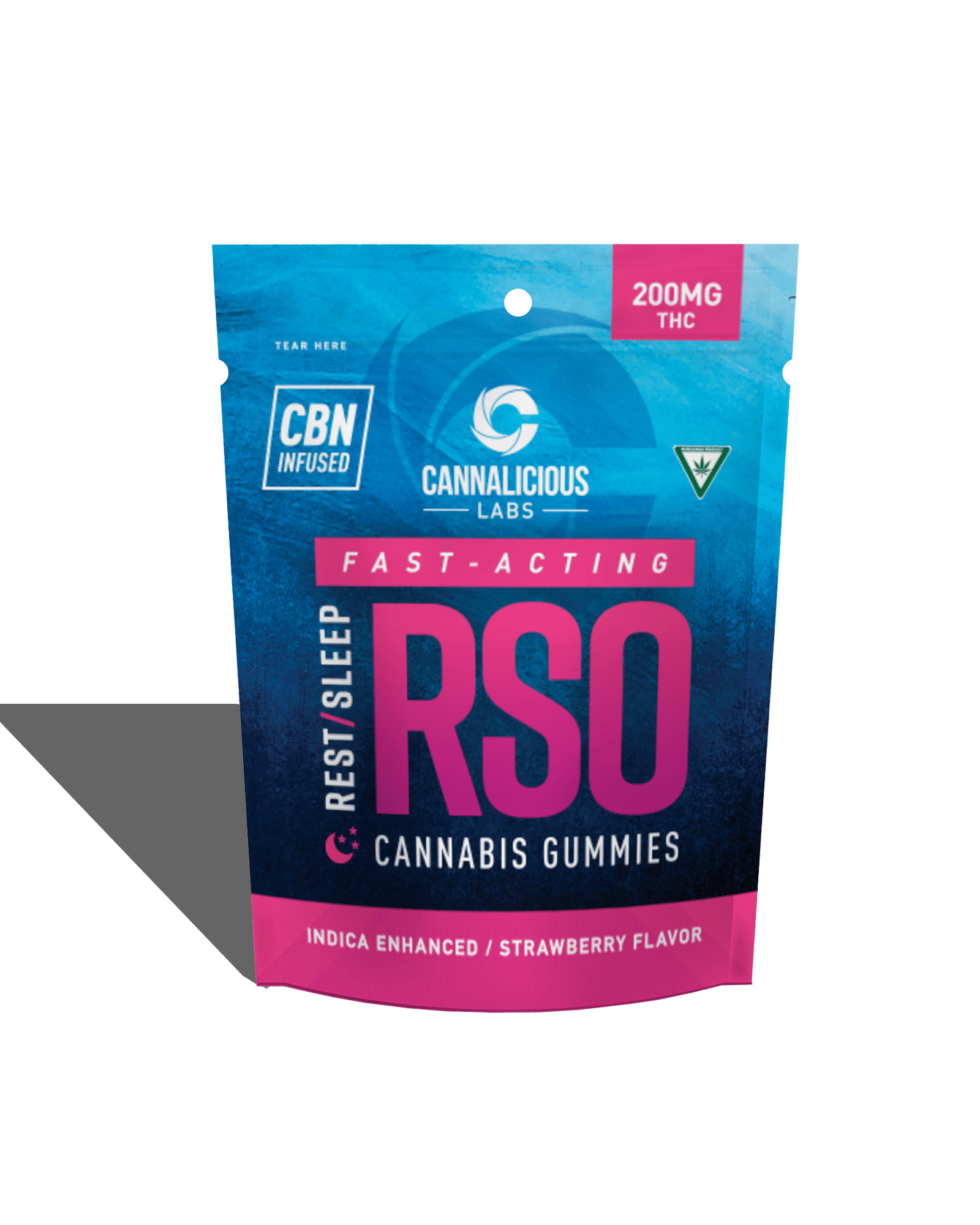 Strawberry Rest RSO Gummies 10x20mg