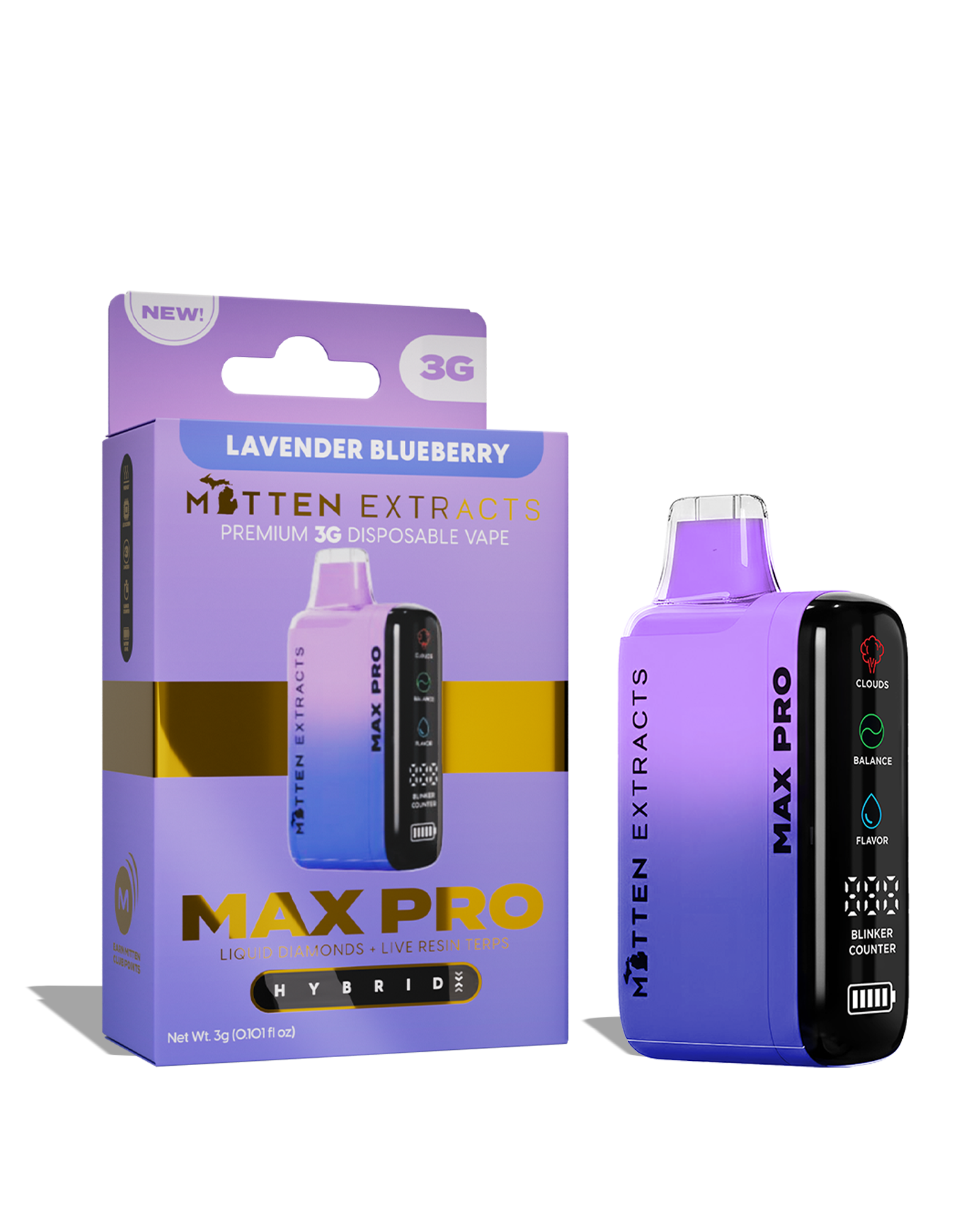 Lavender Blueberry Max Pro Disposable Cart 3g, 1 of 1