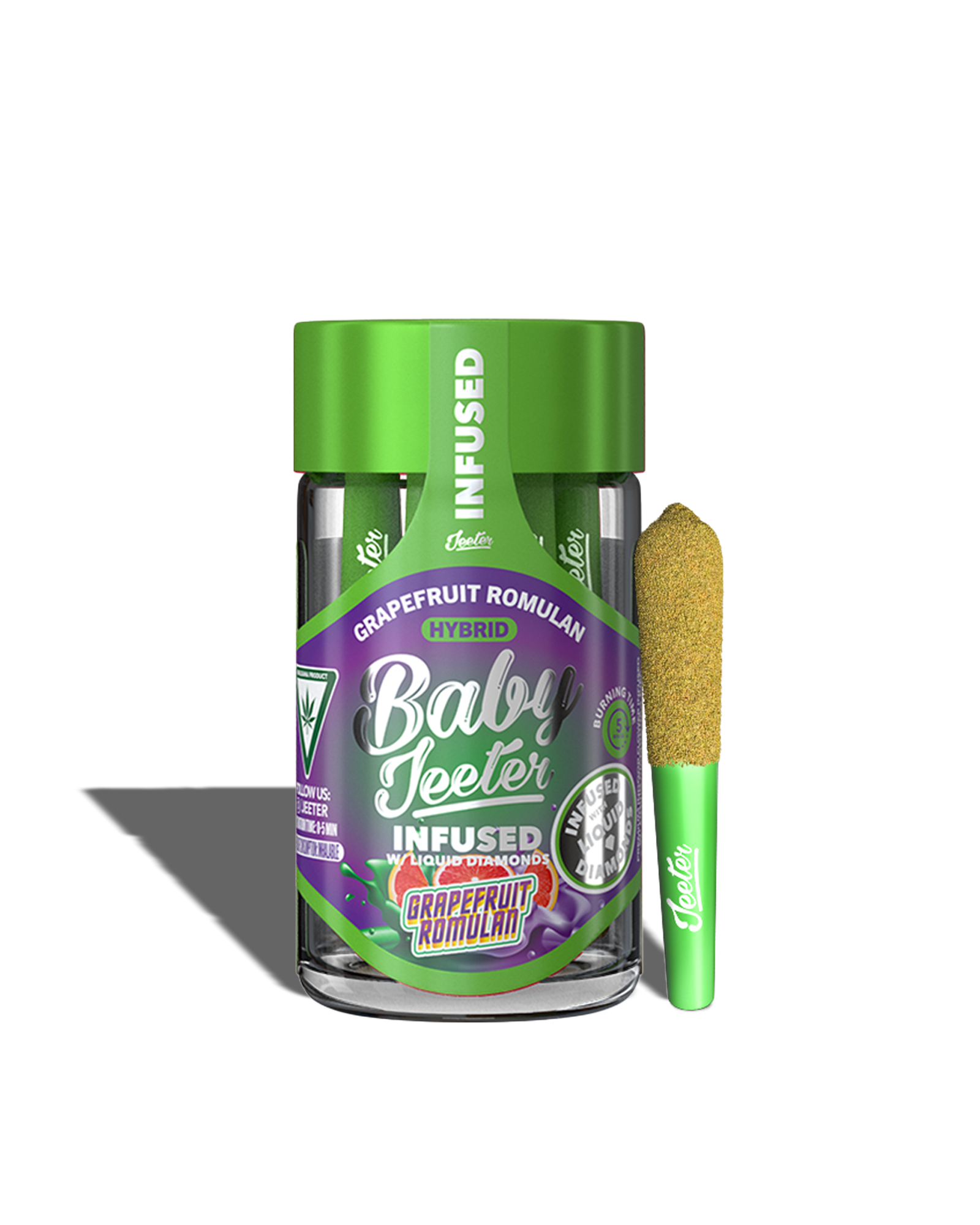 Baby Jeeter Grapefruit Romulan Infused Preroll 5-pack | Lume Cannabis Co.