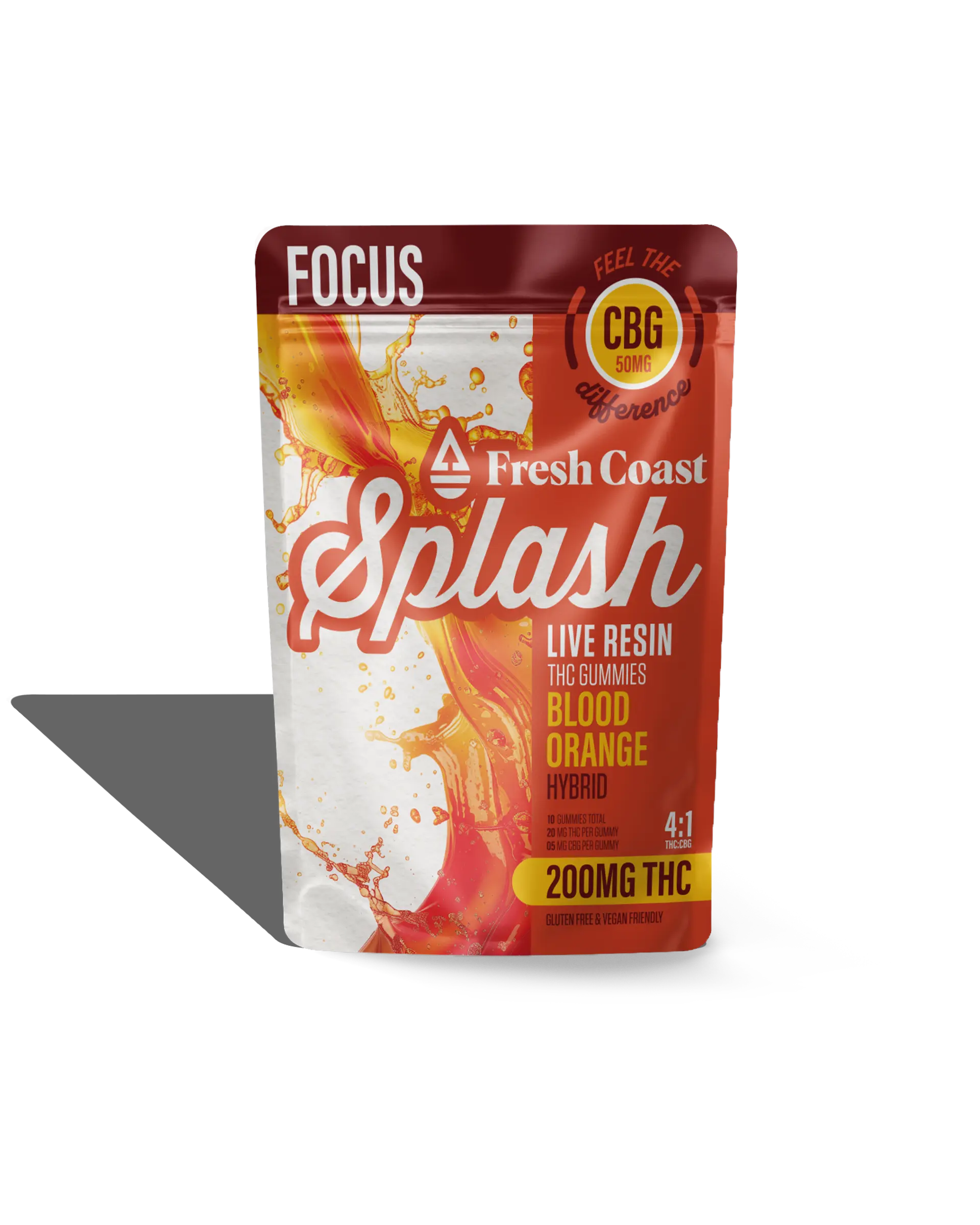 Blood Orange 4:1 THC:CBG Live Resin Infused Gummies 10x20mg